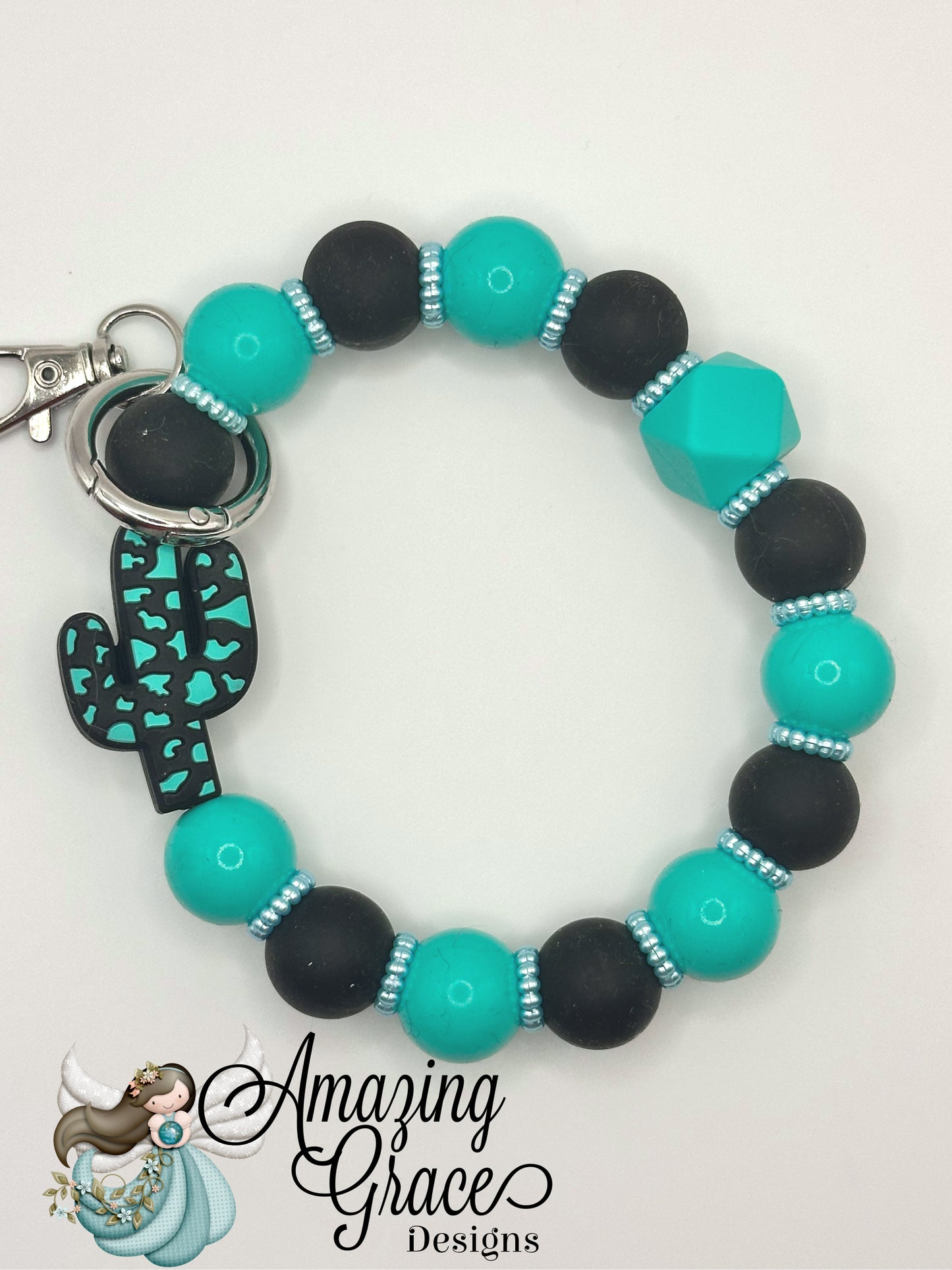 Desert Leopard Cactus Keyring