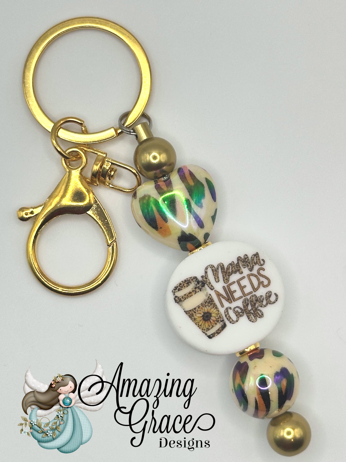 Mama Needs Coffee Keychain