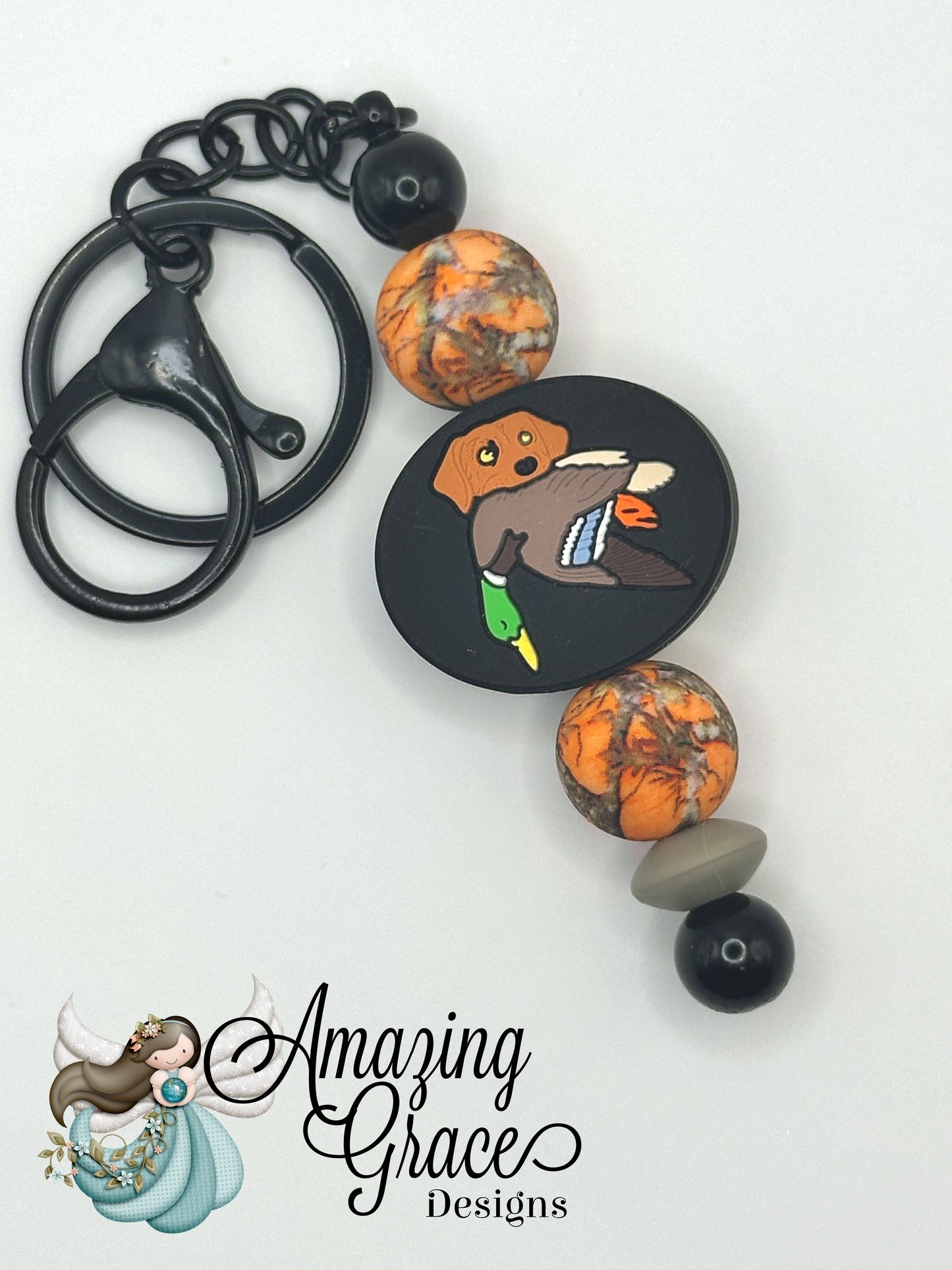 Retriever & Duck Hunting Keychain