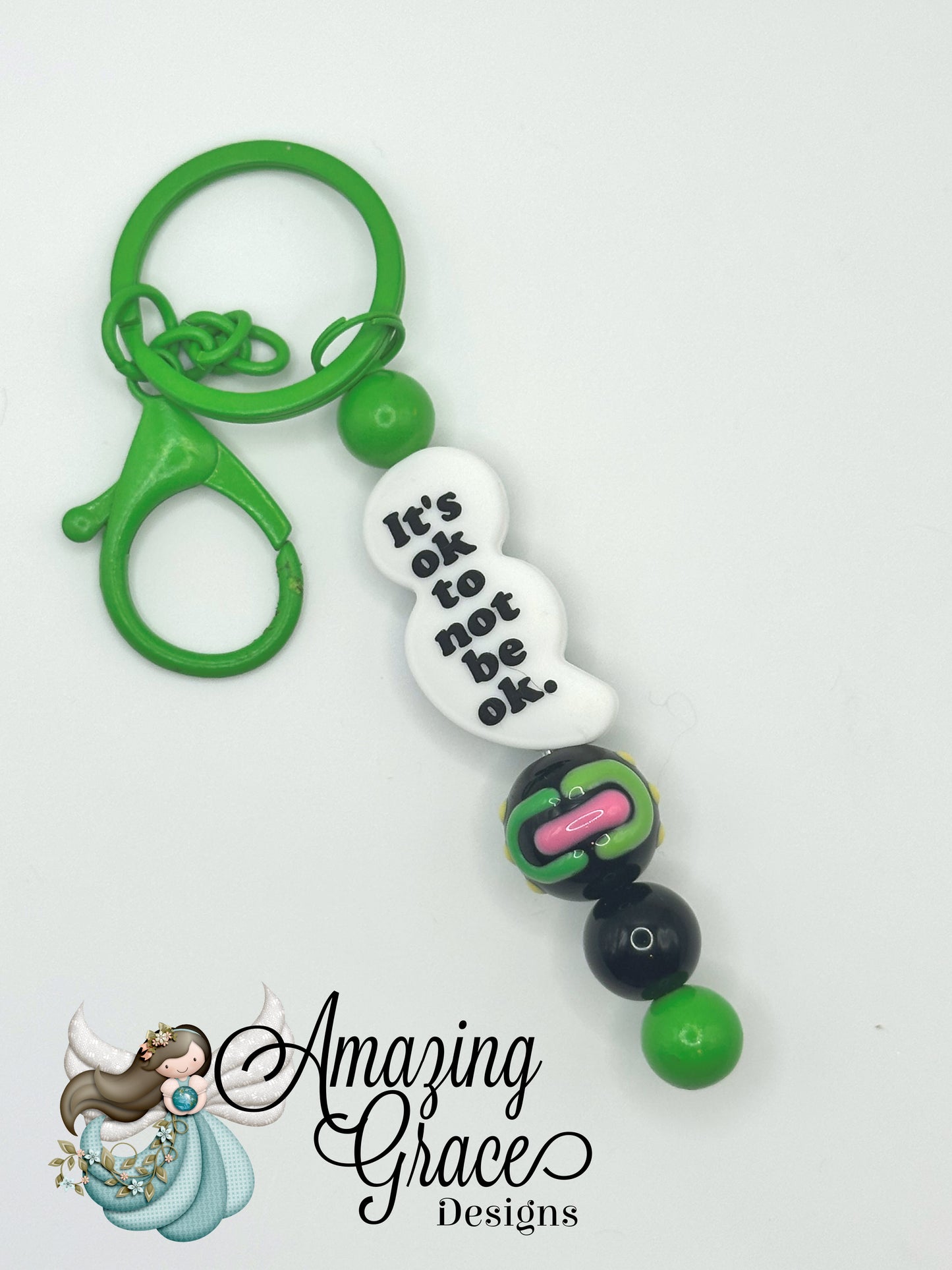Semicolon Mental Health Awareness Keychain