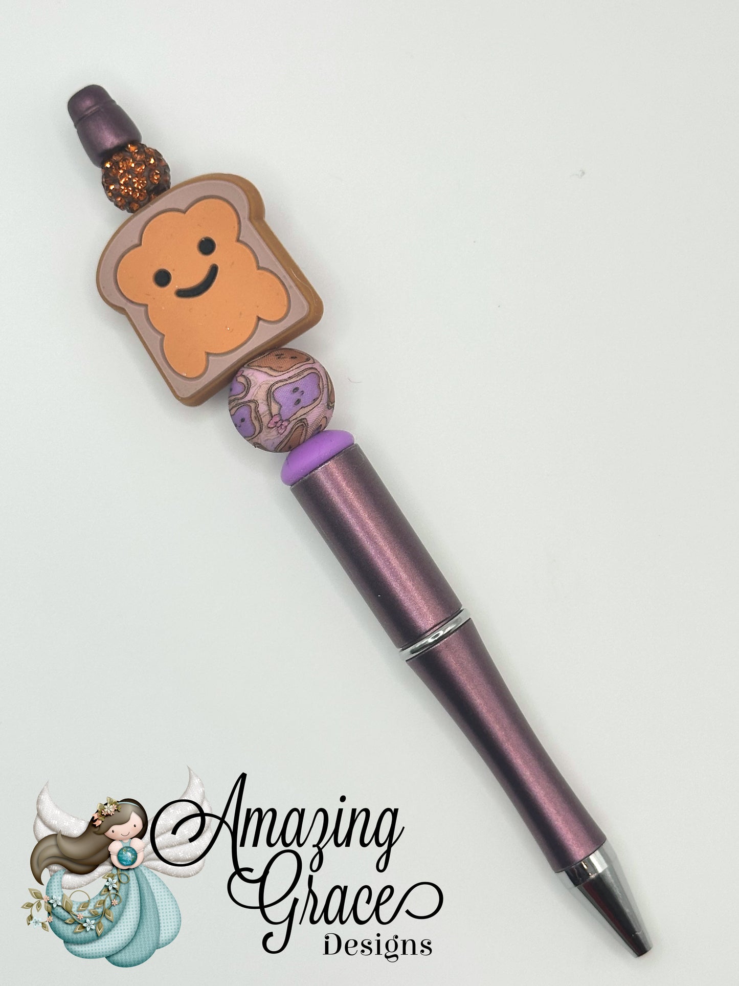 Peanut Butter & Jelly Beaded Pen