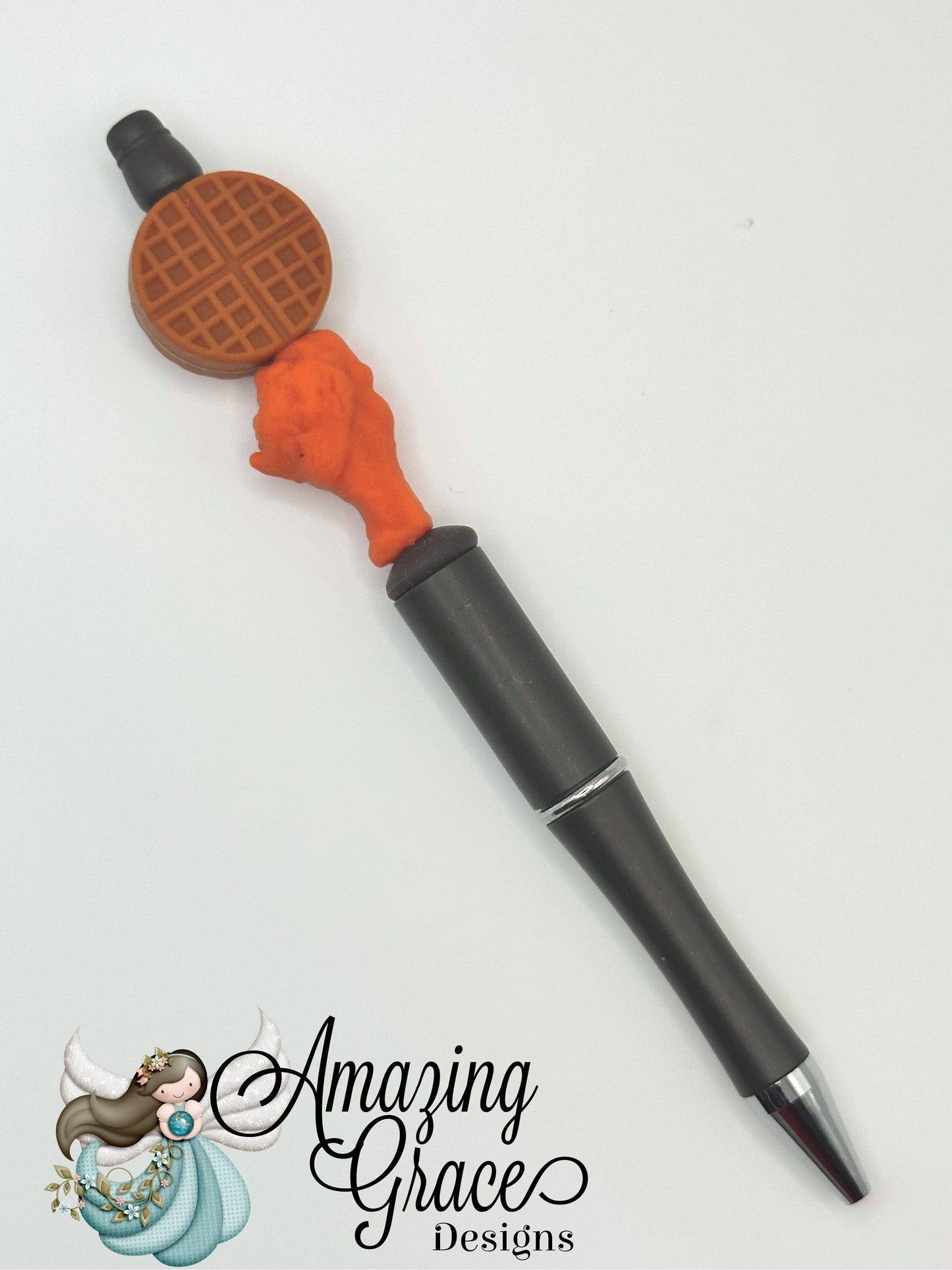 Chicken and Waffle Beaded Pen