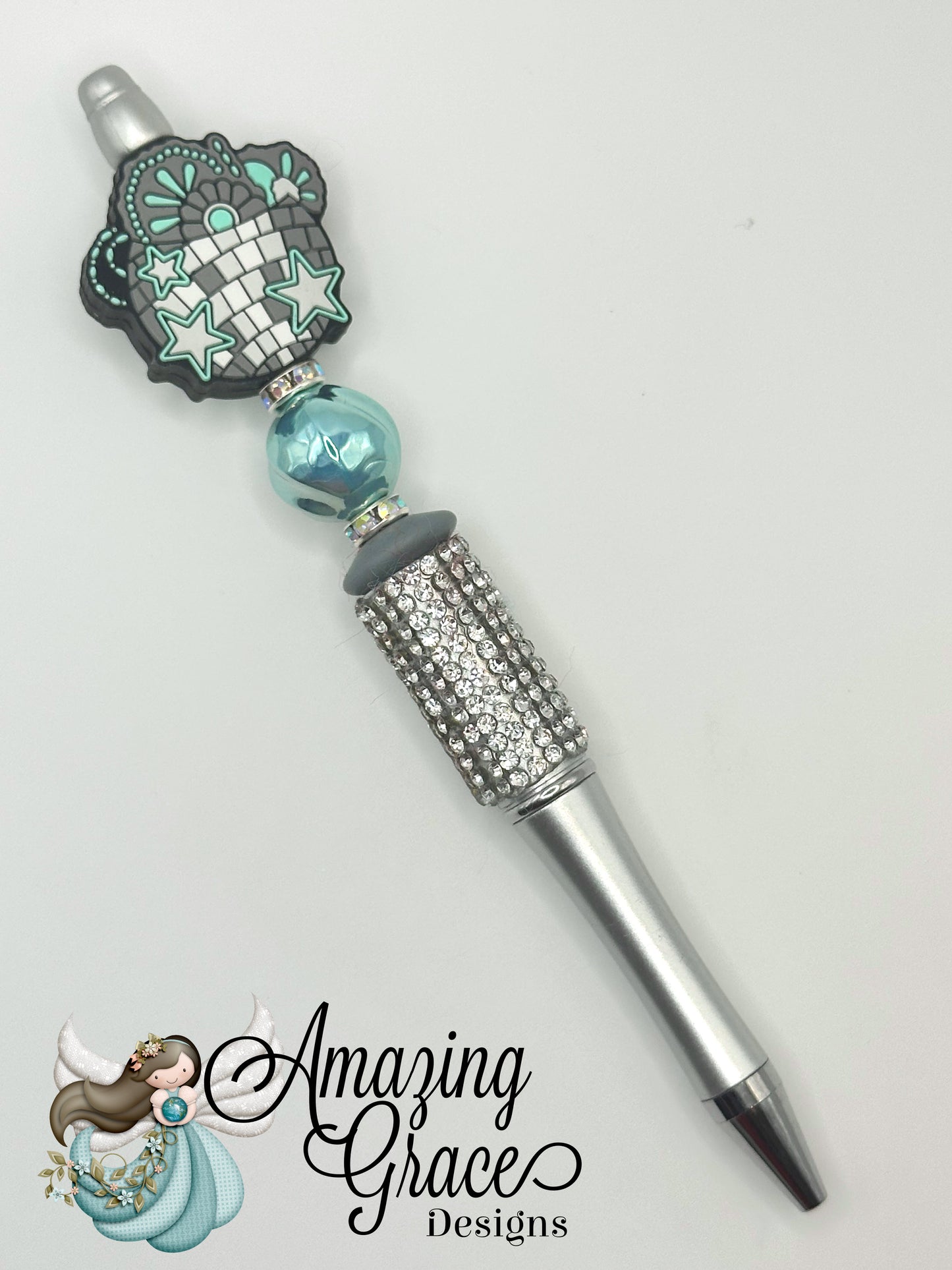 Disco Ball Beaded Pen