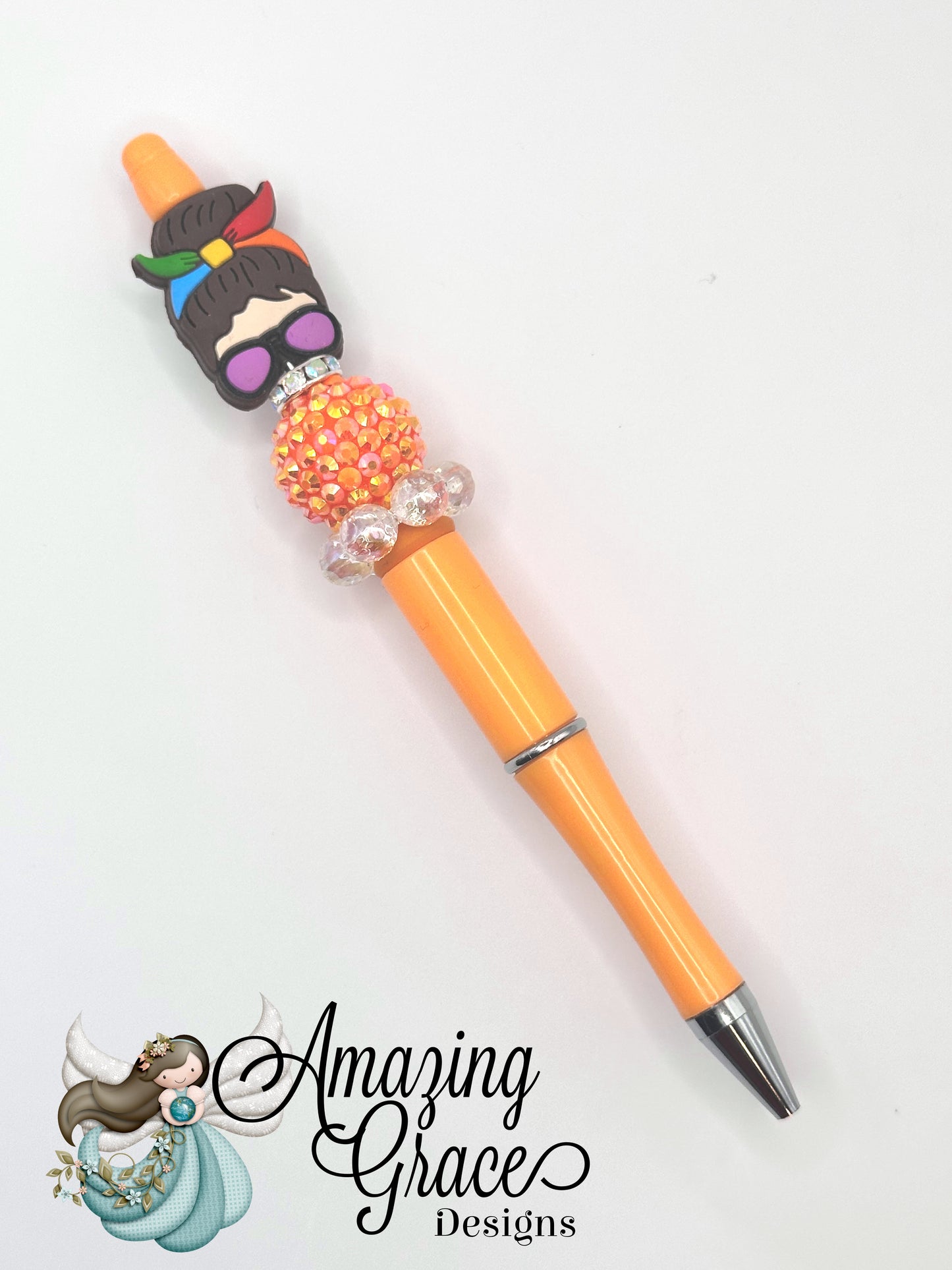 Busy Mom Life Beaded Pen