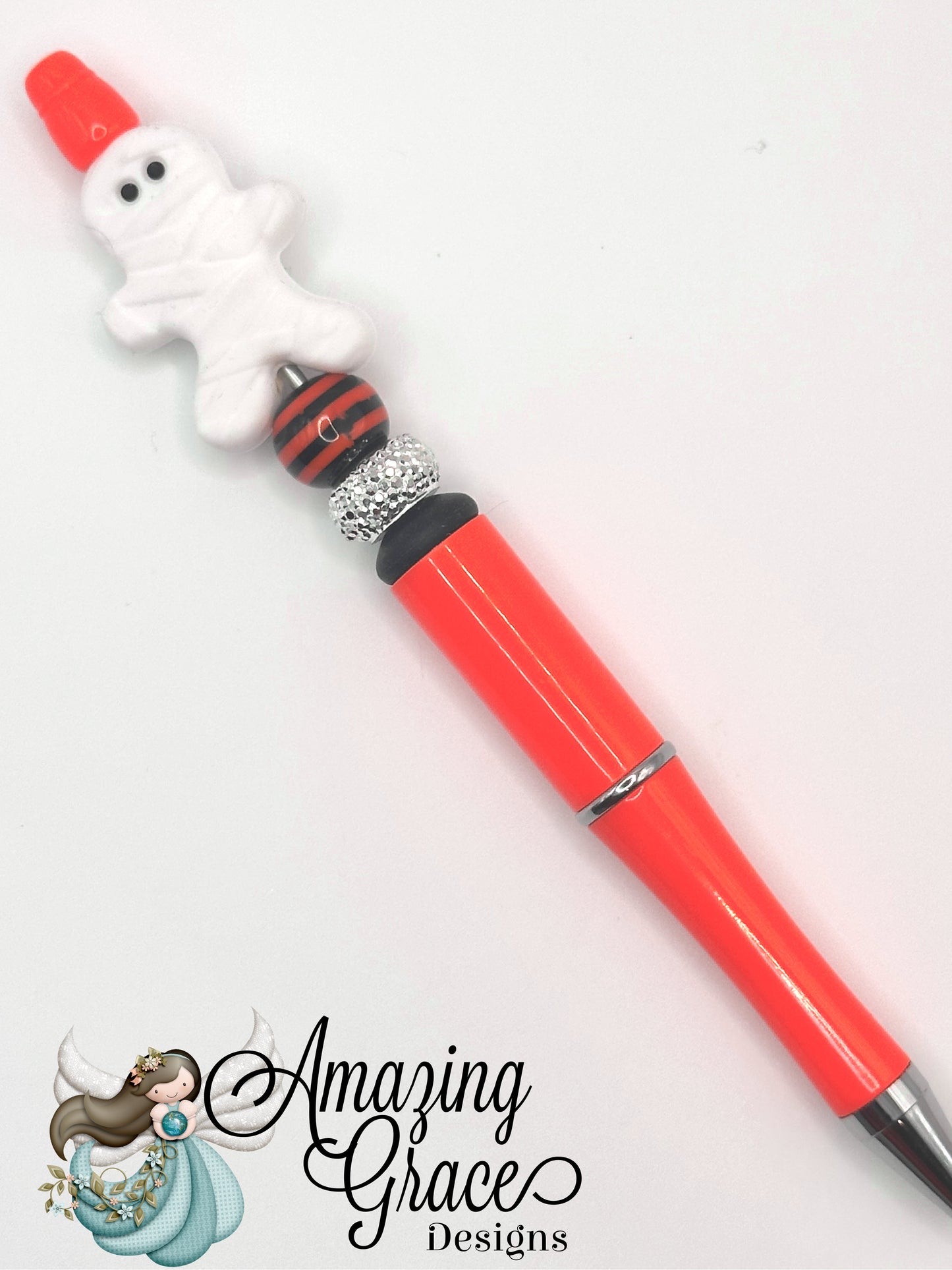 Cute Little Mummy Beaded Pen