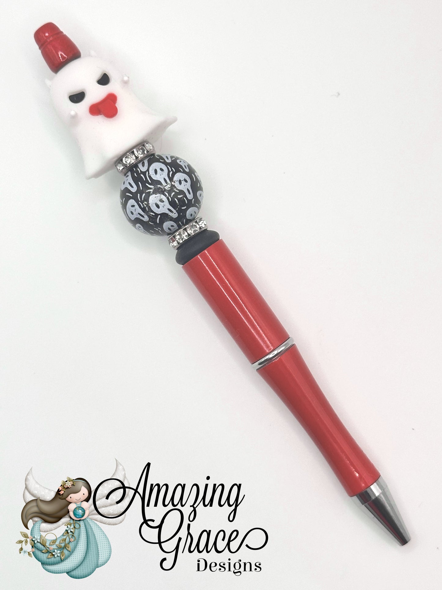 👻 Spooky Ghost Beaded Pen 👻