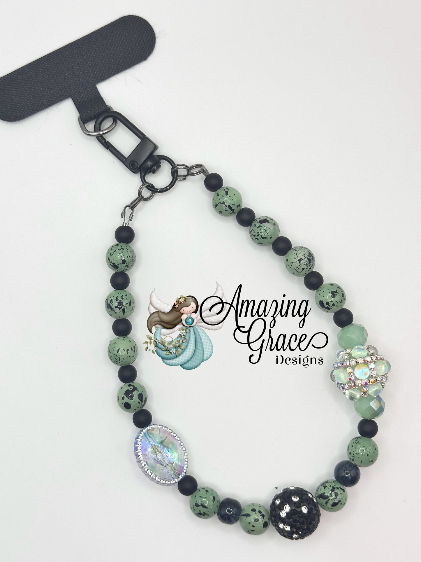 Sage Speckle Phone Wristlet