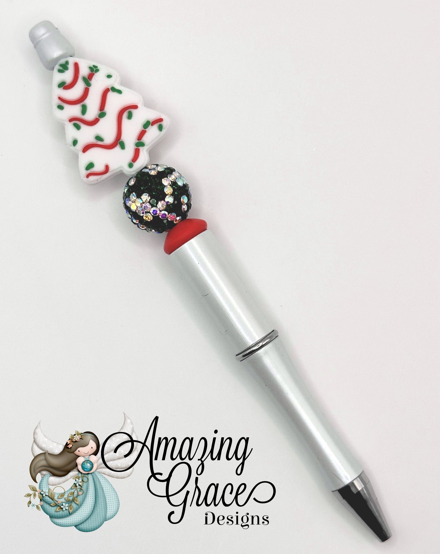 Whimsical Christmas Tree Pen & Key Duo