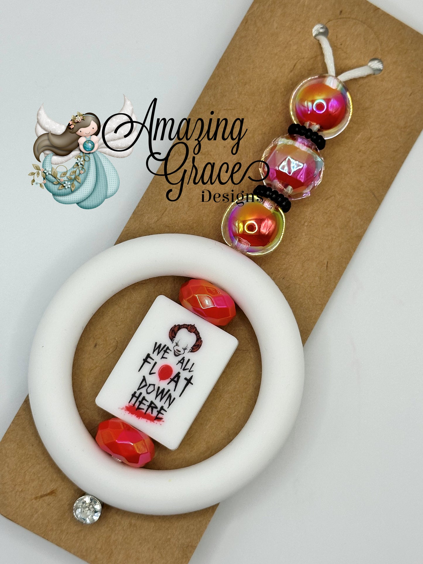 "We All Float" Car Charm - Spooky Rearview Mirror Accessory