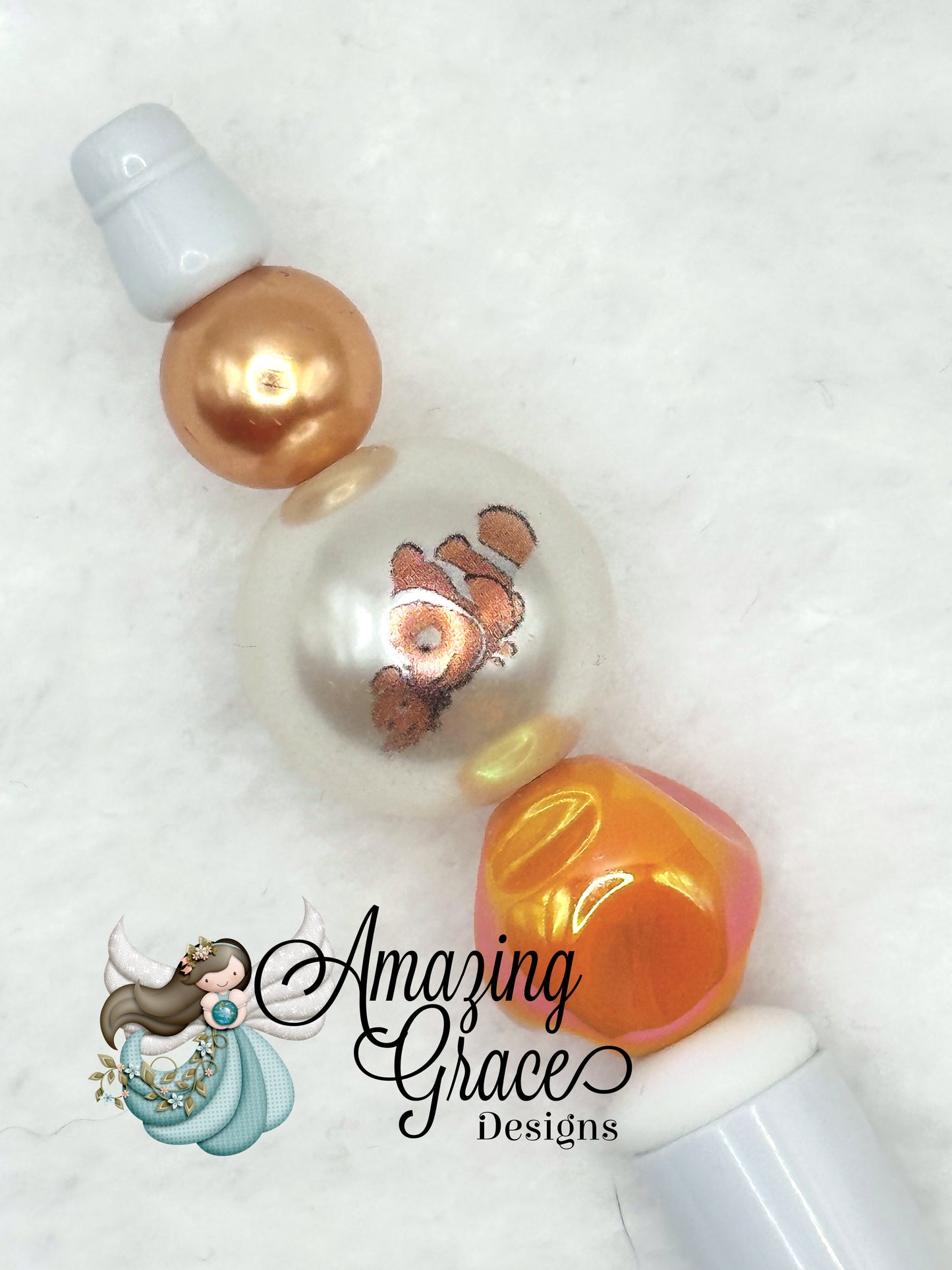 Adorable Clownfish Beaded Pen