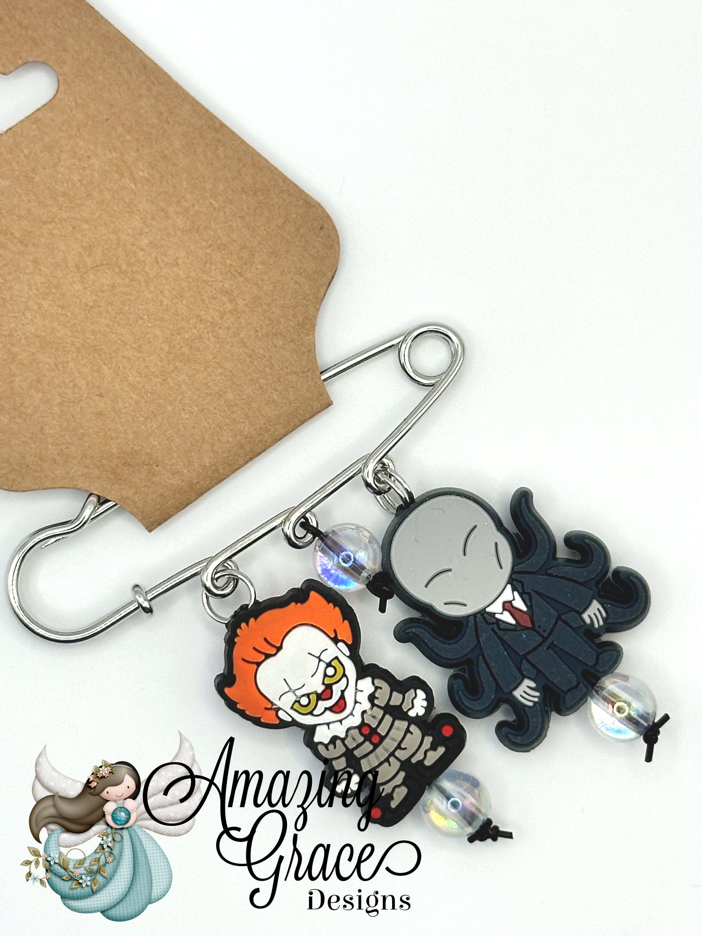 Spooky Character Oversized Safety Pin Accessory