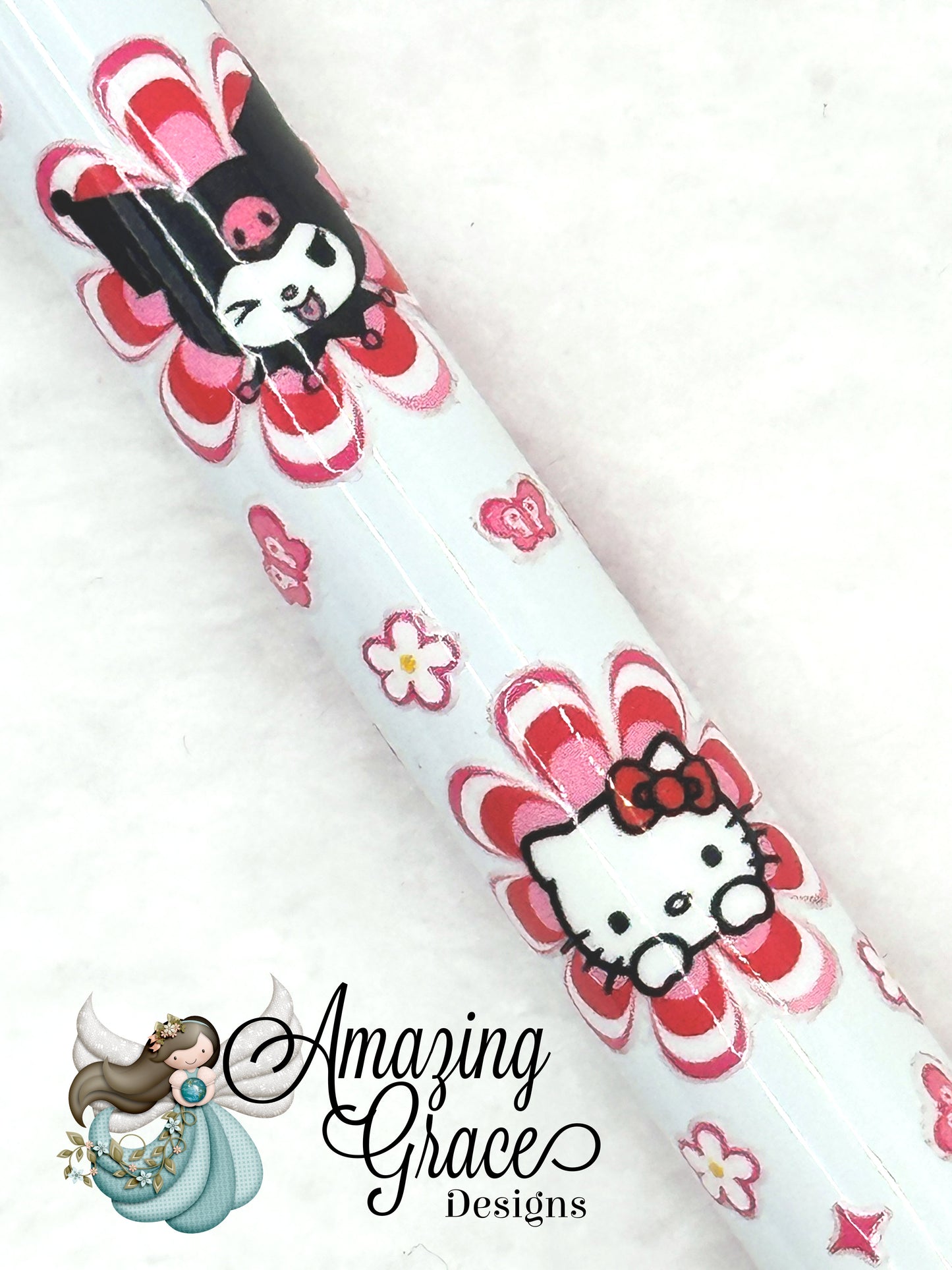 Whimsical Floral Character Pen