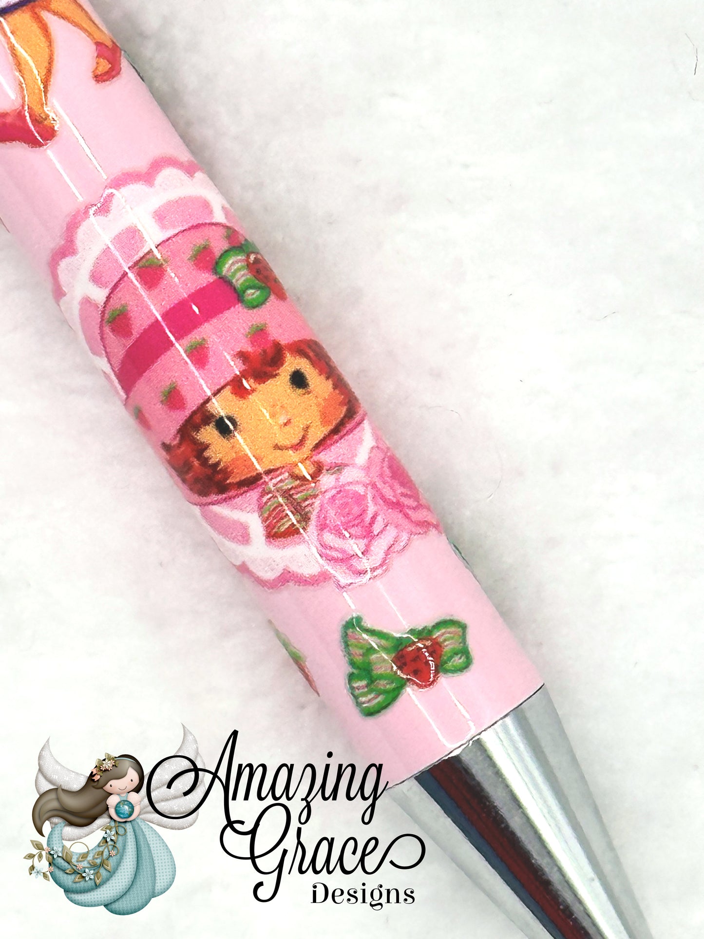 Delightful Pink Berry Character Pen