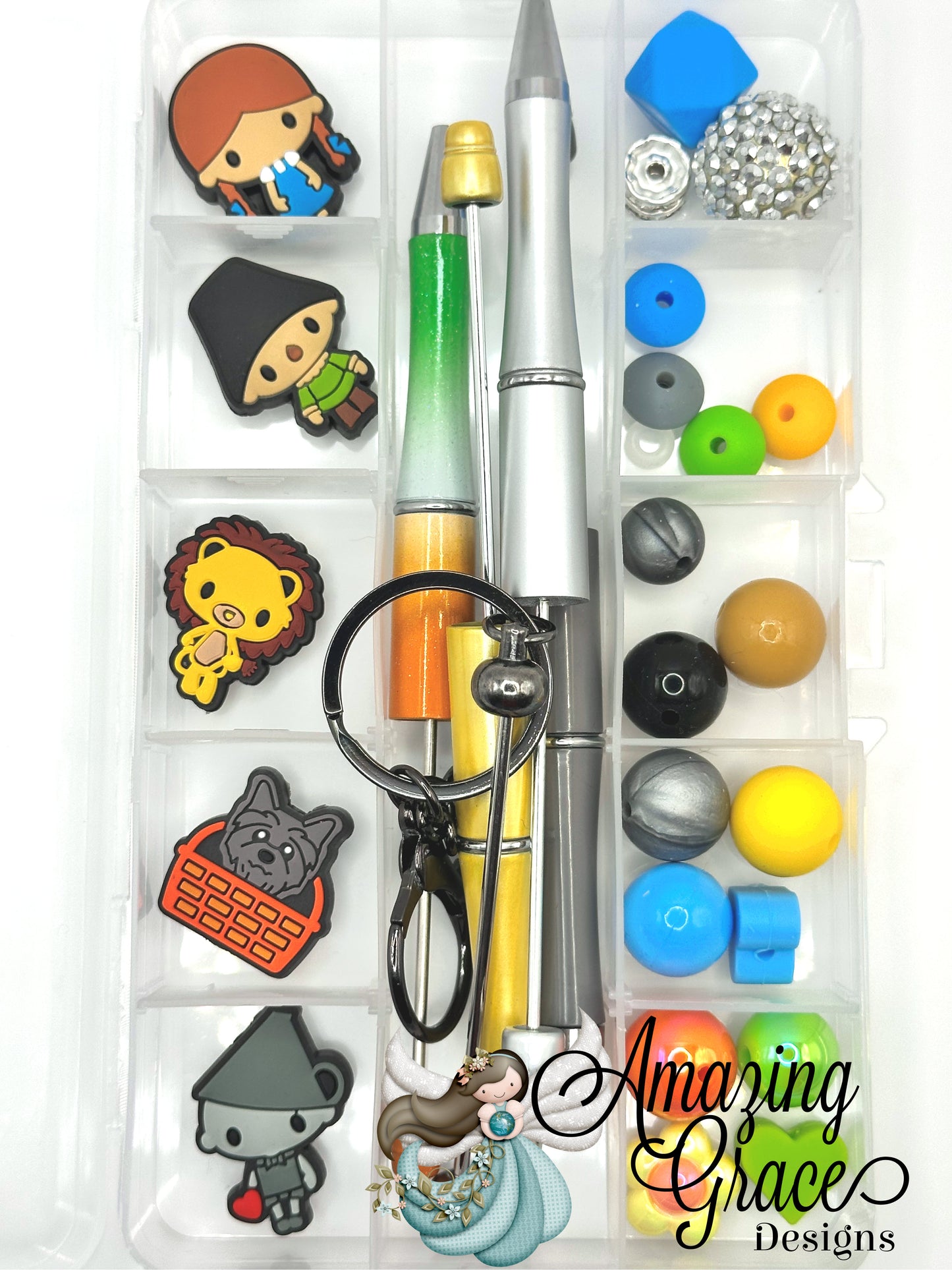 Whimsical Golden Road Beaded Pen & Keybar Kit - Create 5 Items