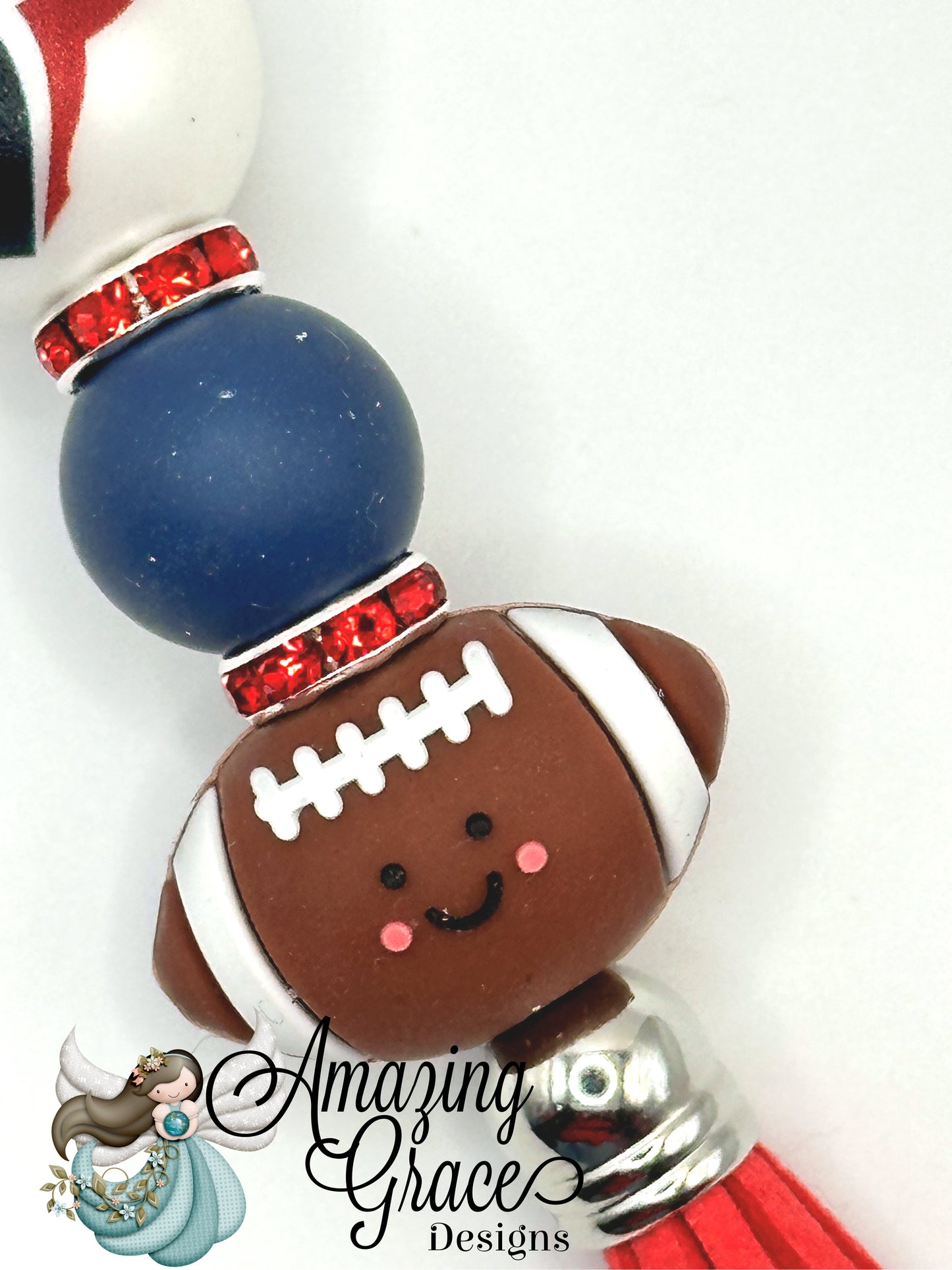 Game Day Spirit Charm with Football Accent