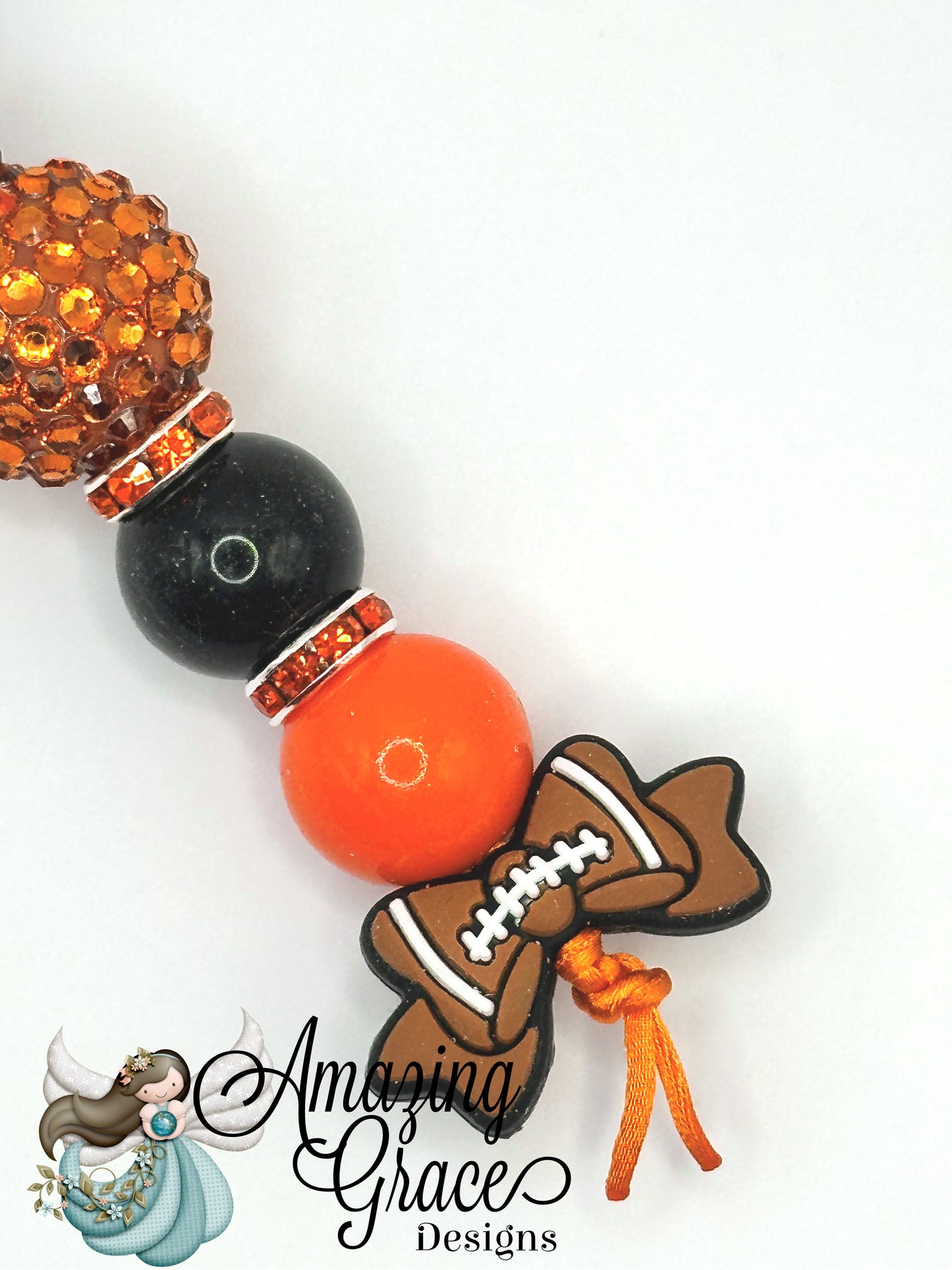 Bold Orange & Black Spirit Keychain