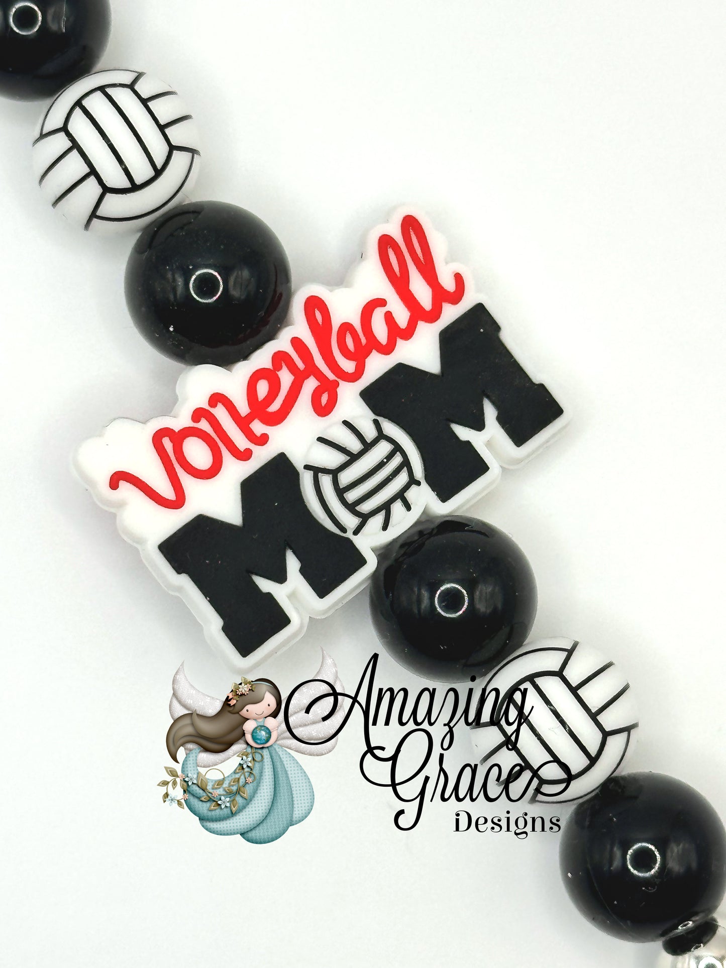 Volleyball Mom Spirit Keychain & Bag Charm - Game Day Go-To!