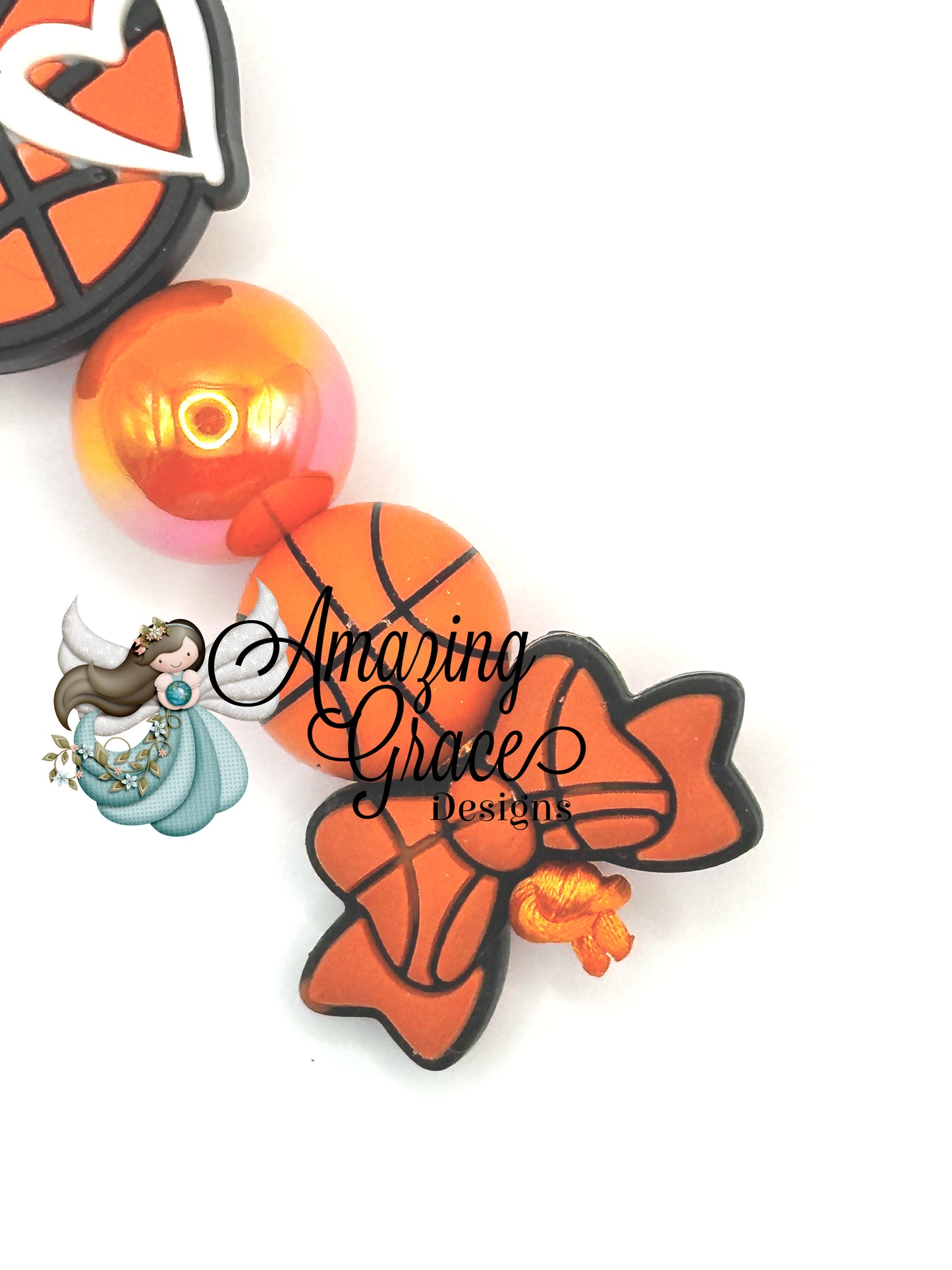 Basketball Heartbeat & Hoops Charm - Game Day Glitz!