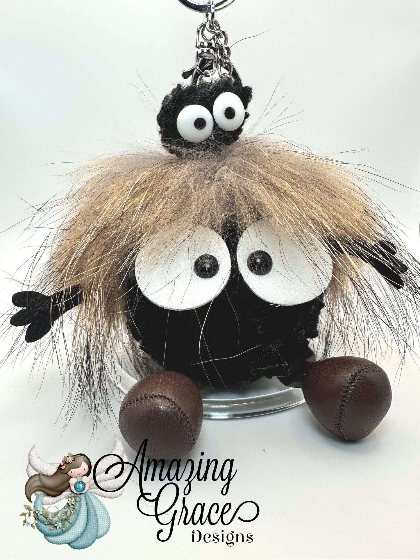 Whimsical Fluff Ball Keychain