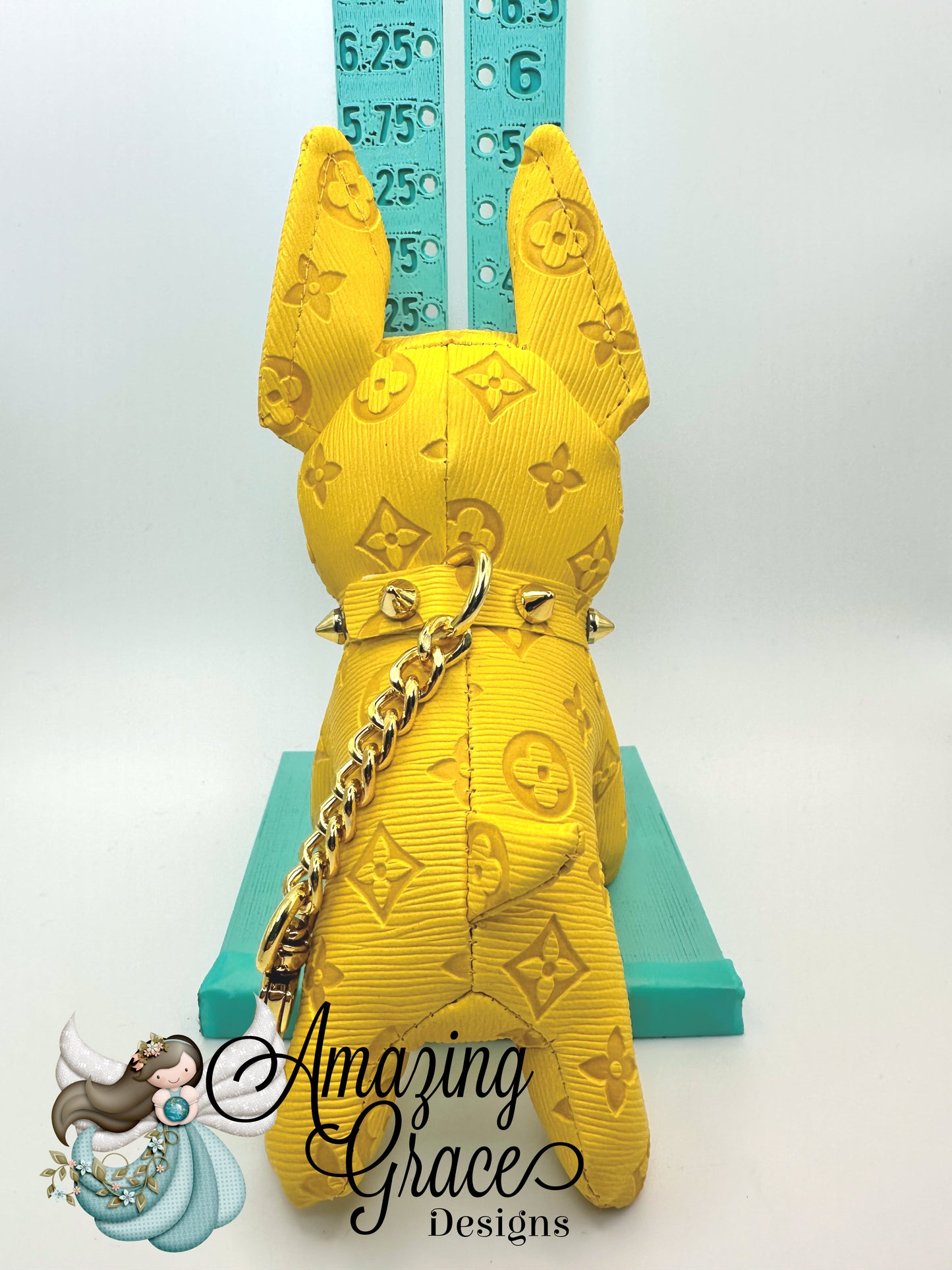 Yellow Inspired French Bulldog Bag Charm
