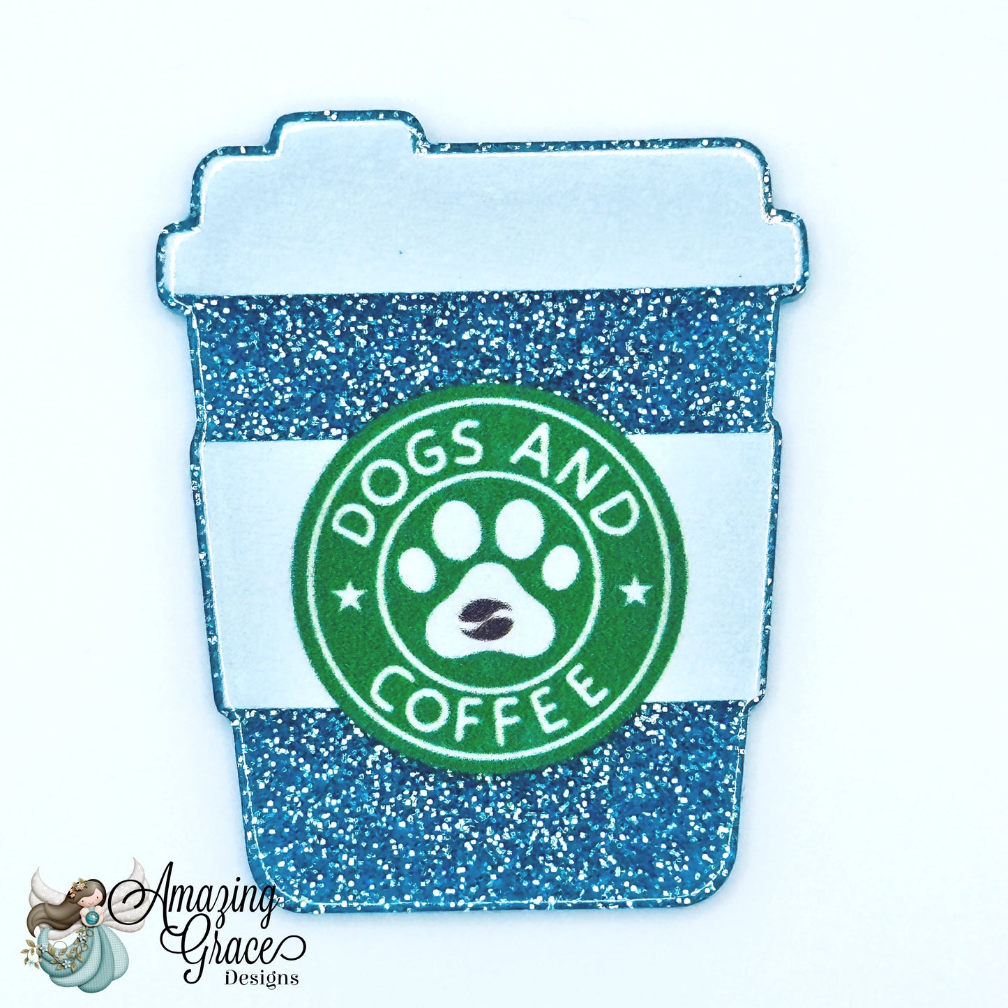 Dogs and Coffee Badge Reel Topper