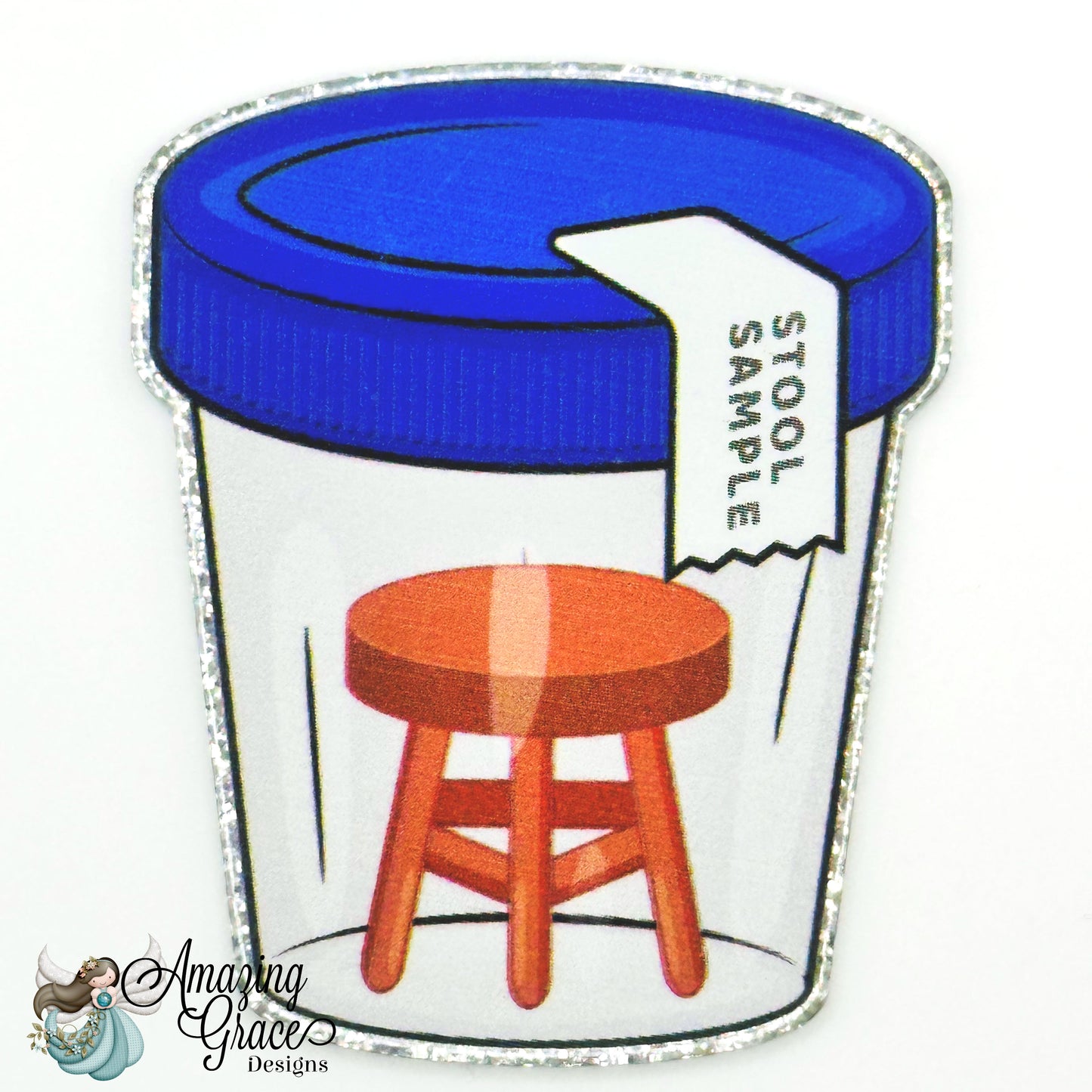 Stool Sample Badge Reel Topper
