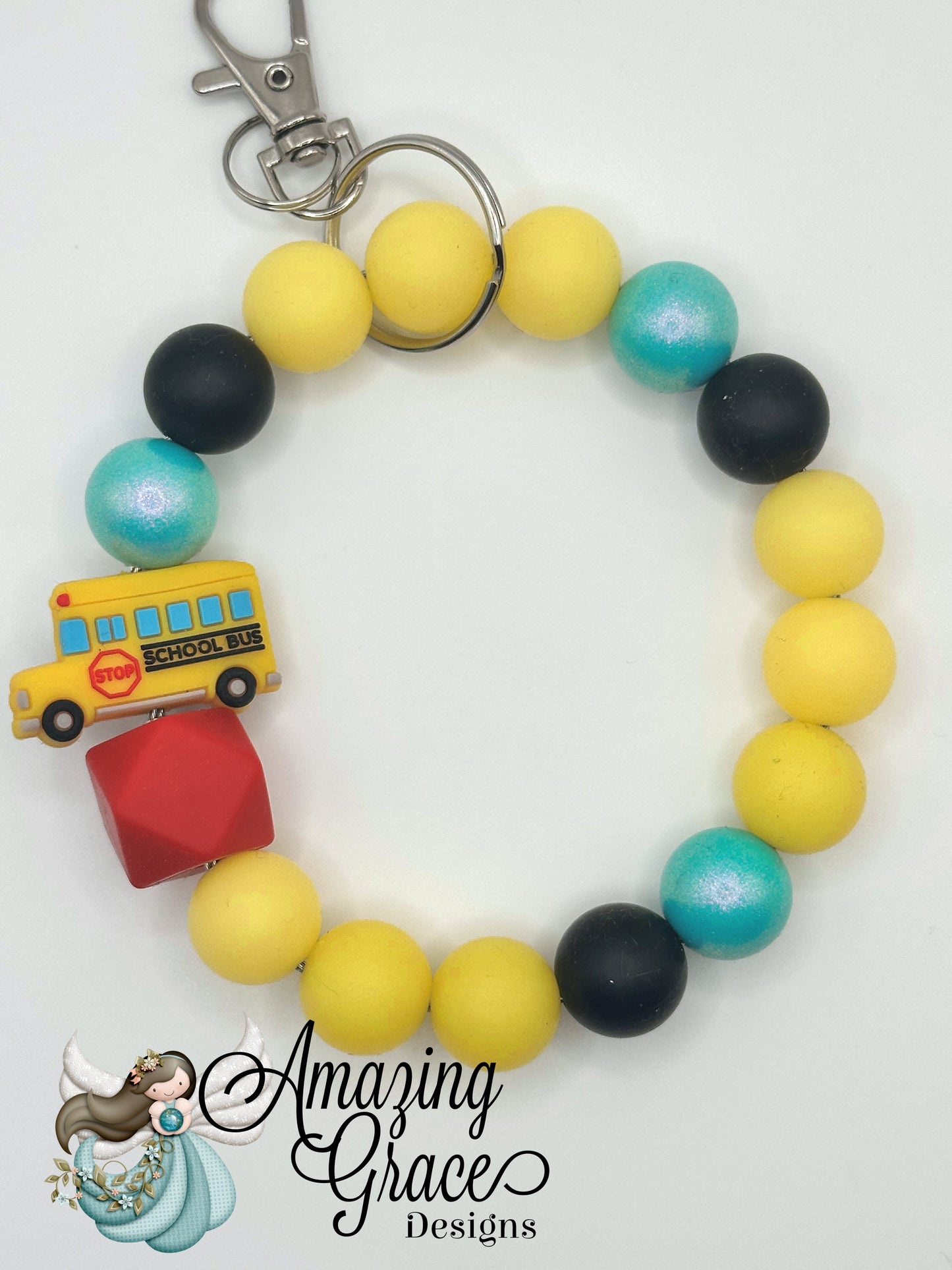 Glow-in-the-Dark School Bus Keyring