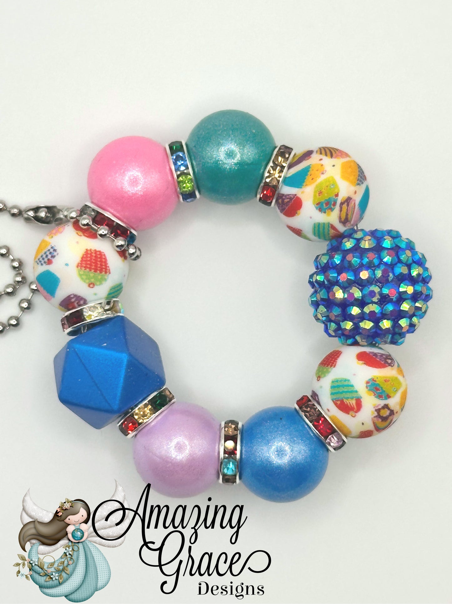 Cupcake Beaded Tumbler Charm