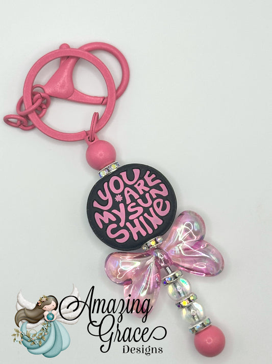 You Are My Sunshine Dragonfly Keybar Keychain
