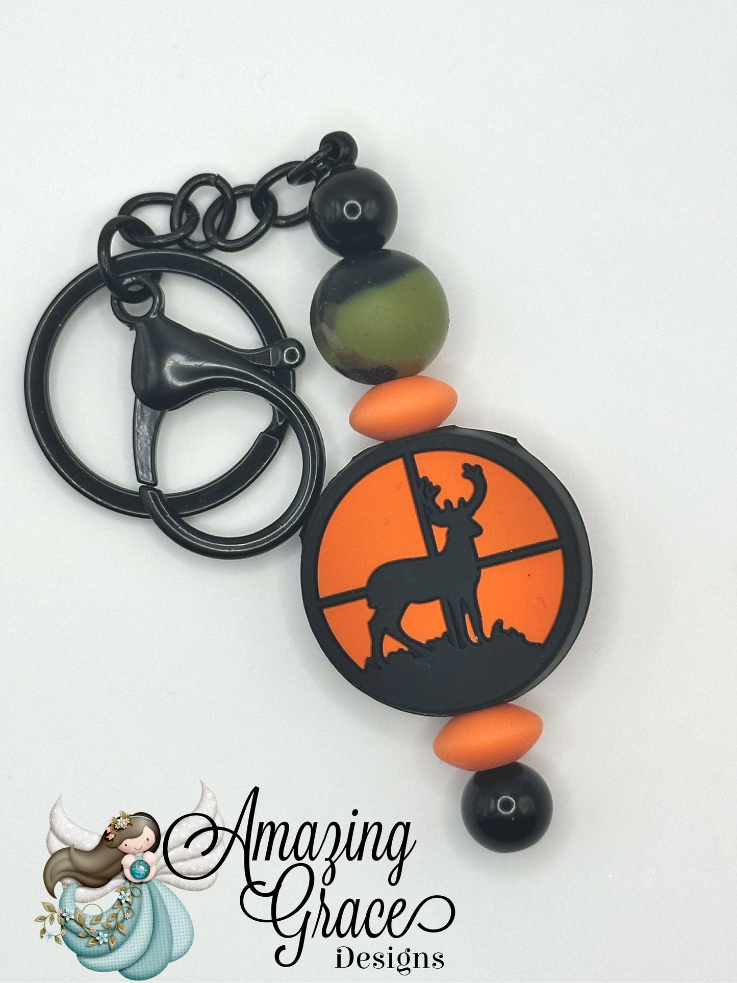 Deer Hunter Target Keychain