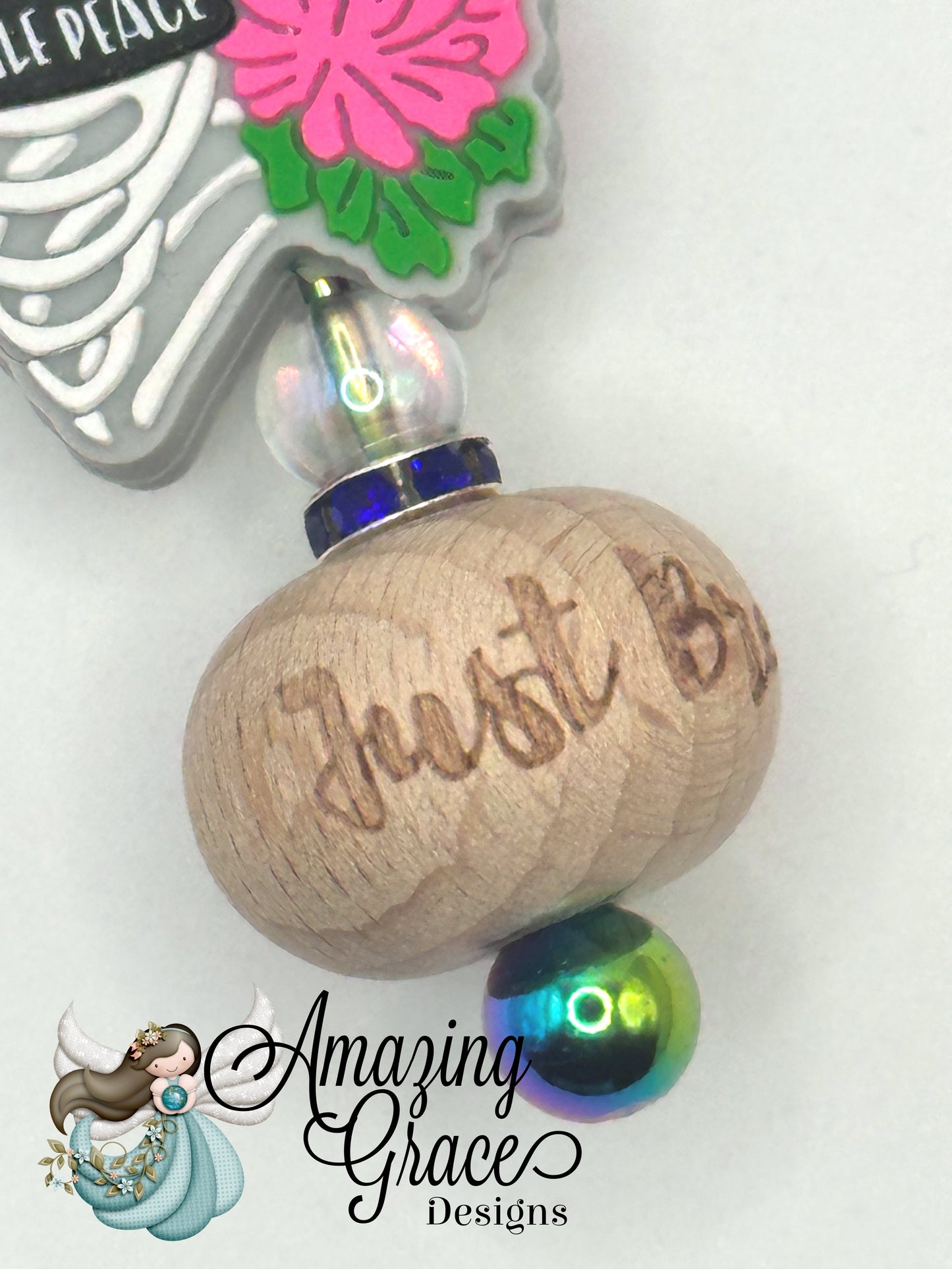 Inhale Peace Exhale Chaos Keychain