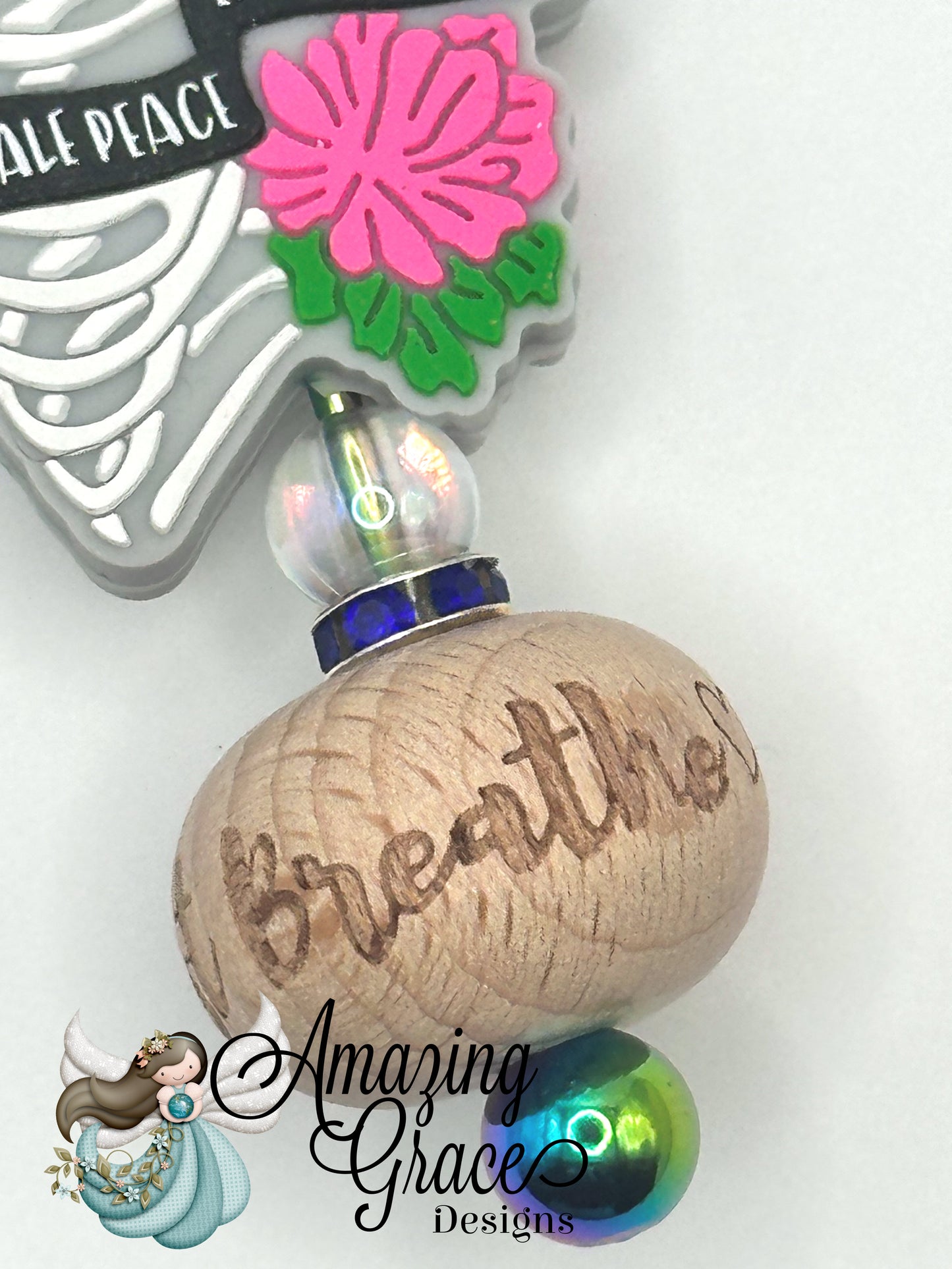 Inhale Peace Exhale Chaos Keychain