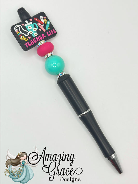 Teacher Life Beaded Pen