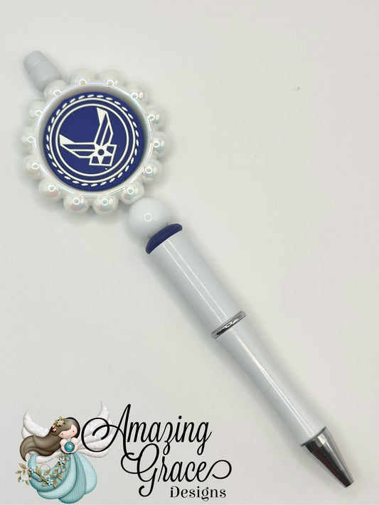 US Air Force Beaded Pen