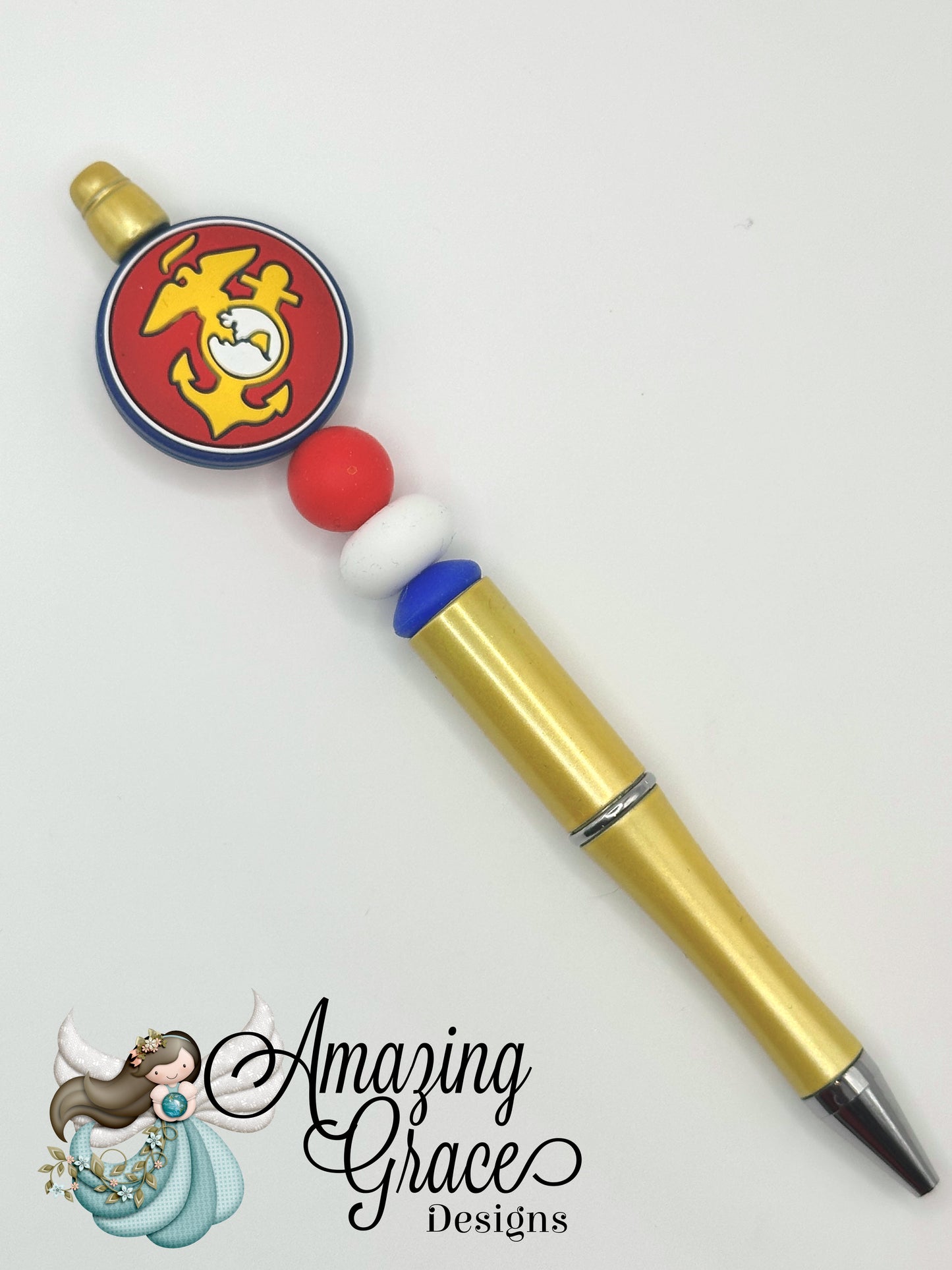US Marine Corps Beaded Pen
