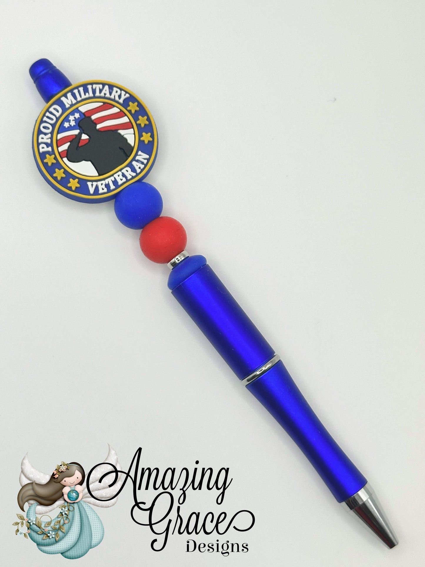 Proud Military Veteran Beaded Pen