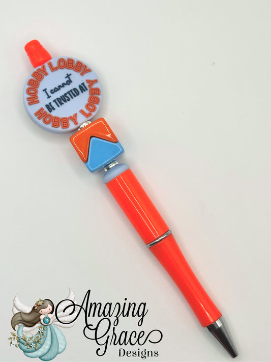 I Cannot Be Trusted at Hobby Lobby Beaded Pen