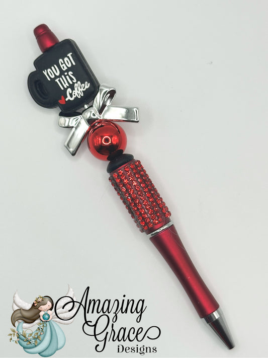 You Got This Coffee Beaded Pen