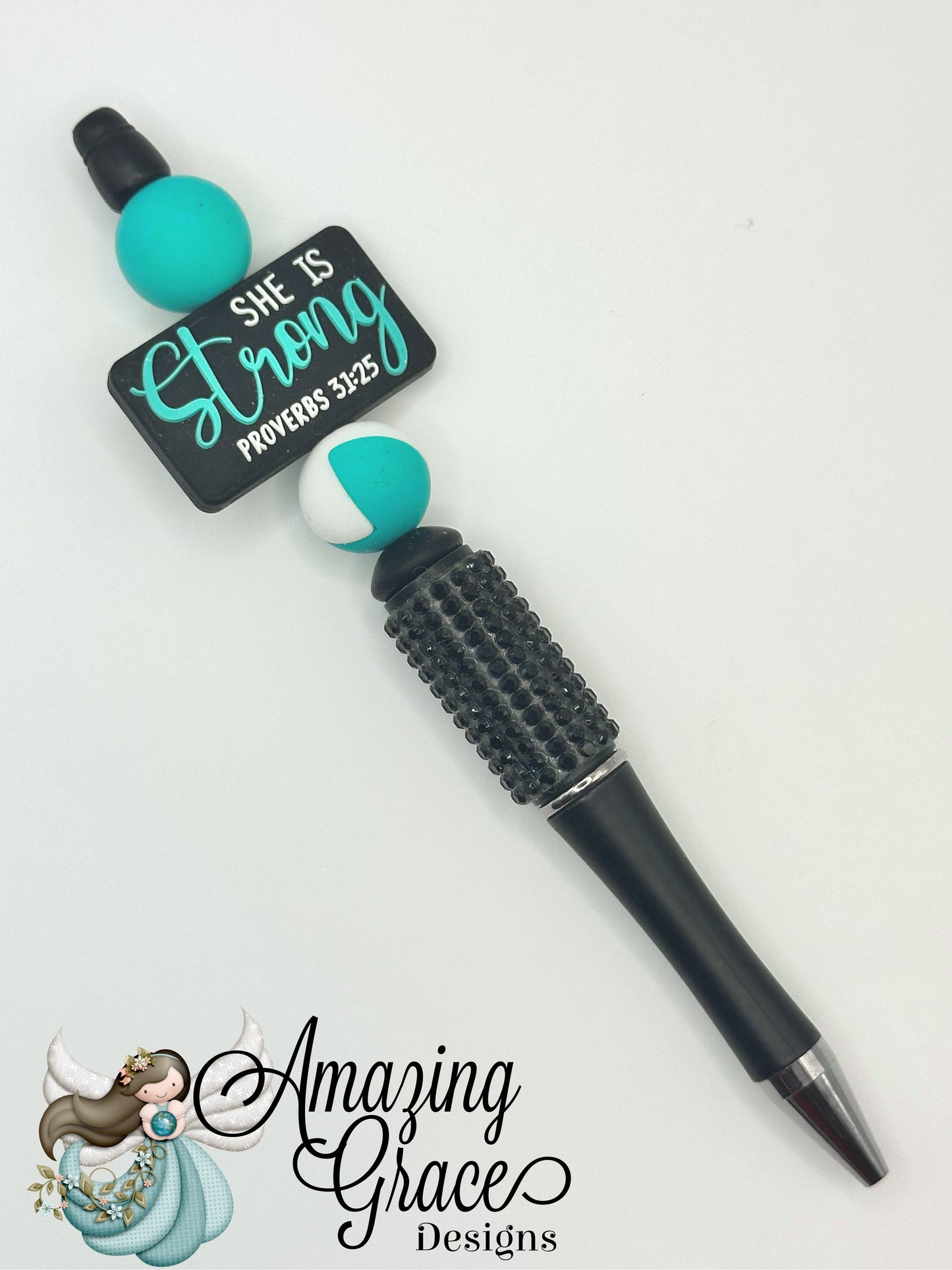 She Is Strong Beaded Pen