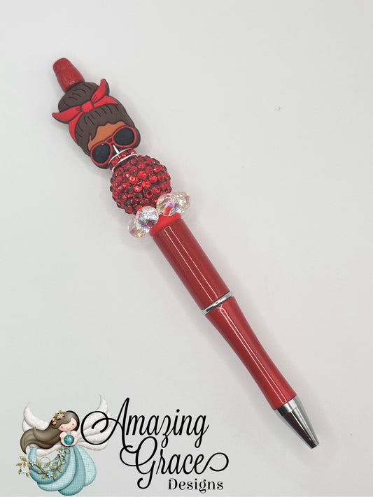 Busy Mom Life Beaded Pen