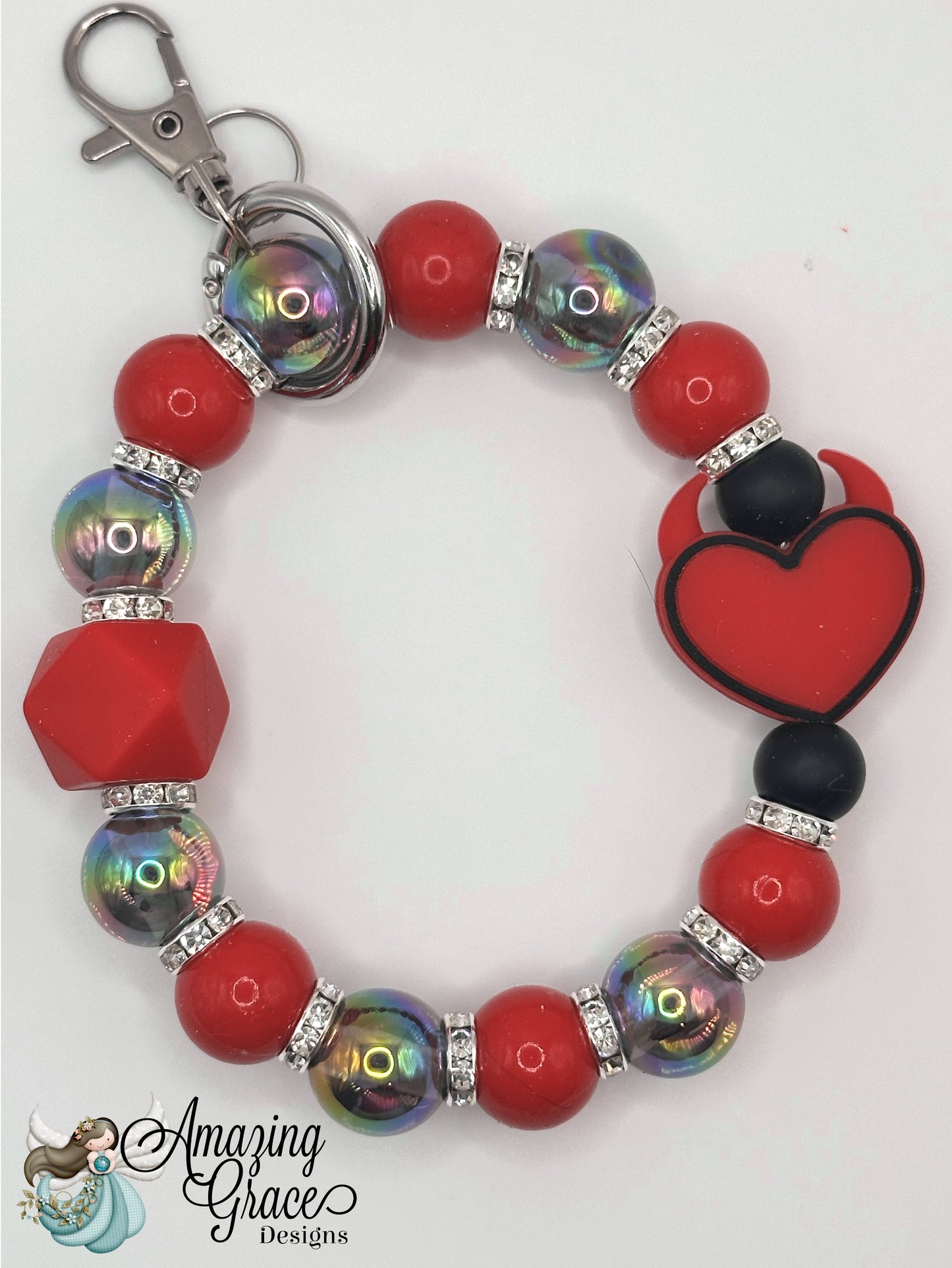 Devil Heart Pen, Tumbler Charm & Wristlet Set