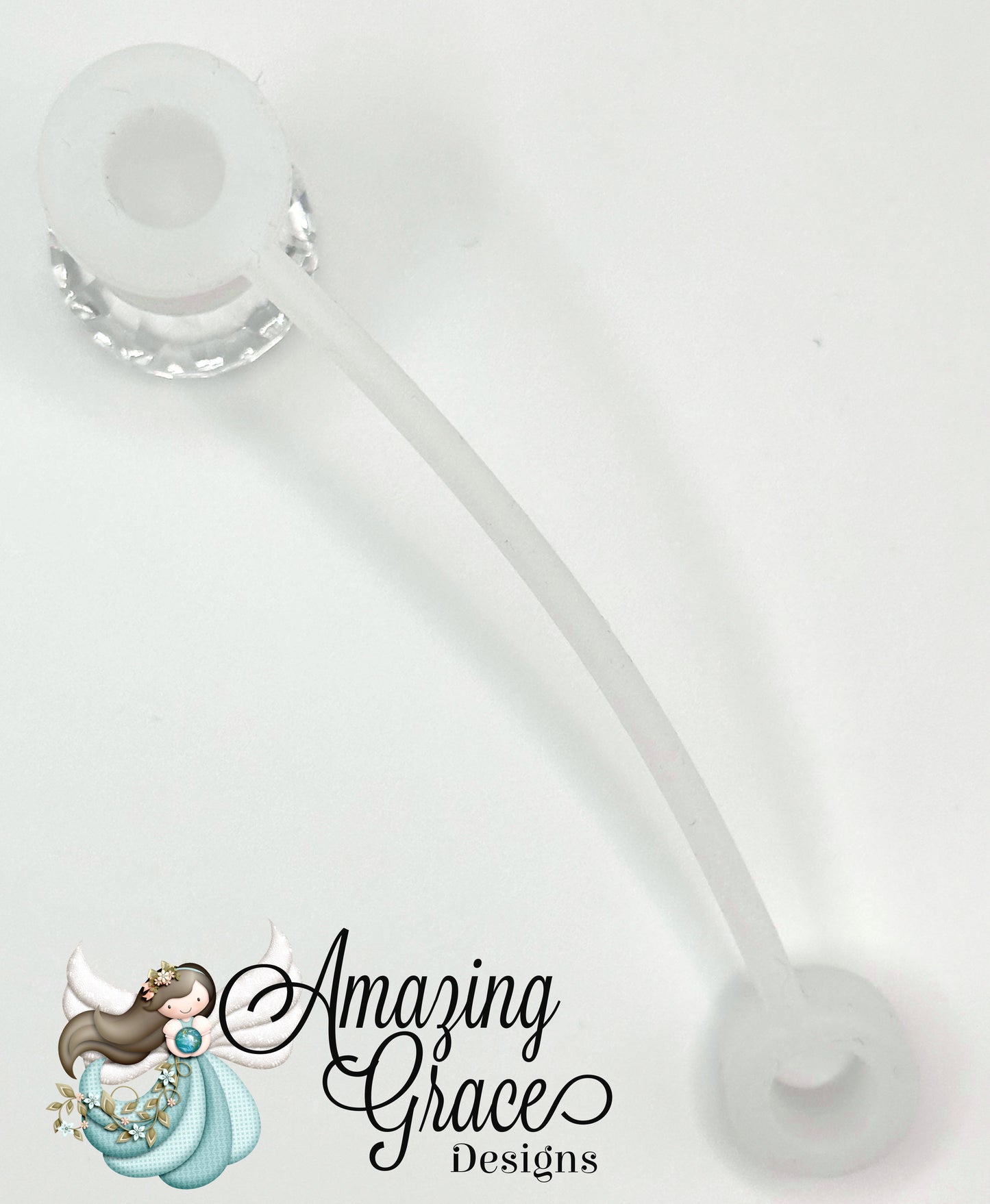 Sparkling Clear Diamond Acrylic Straw Topper - Tumbler Charm