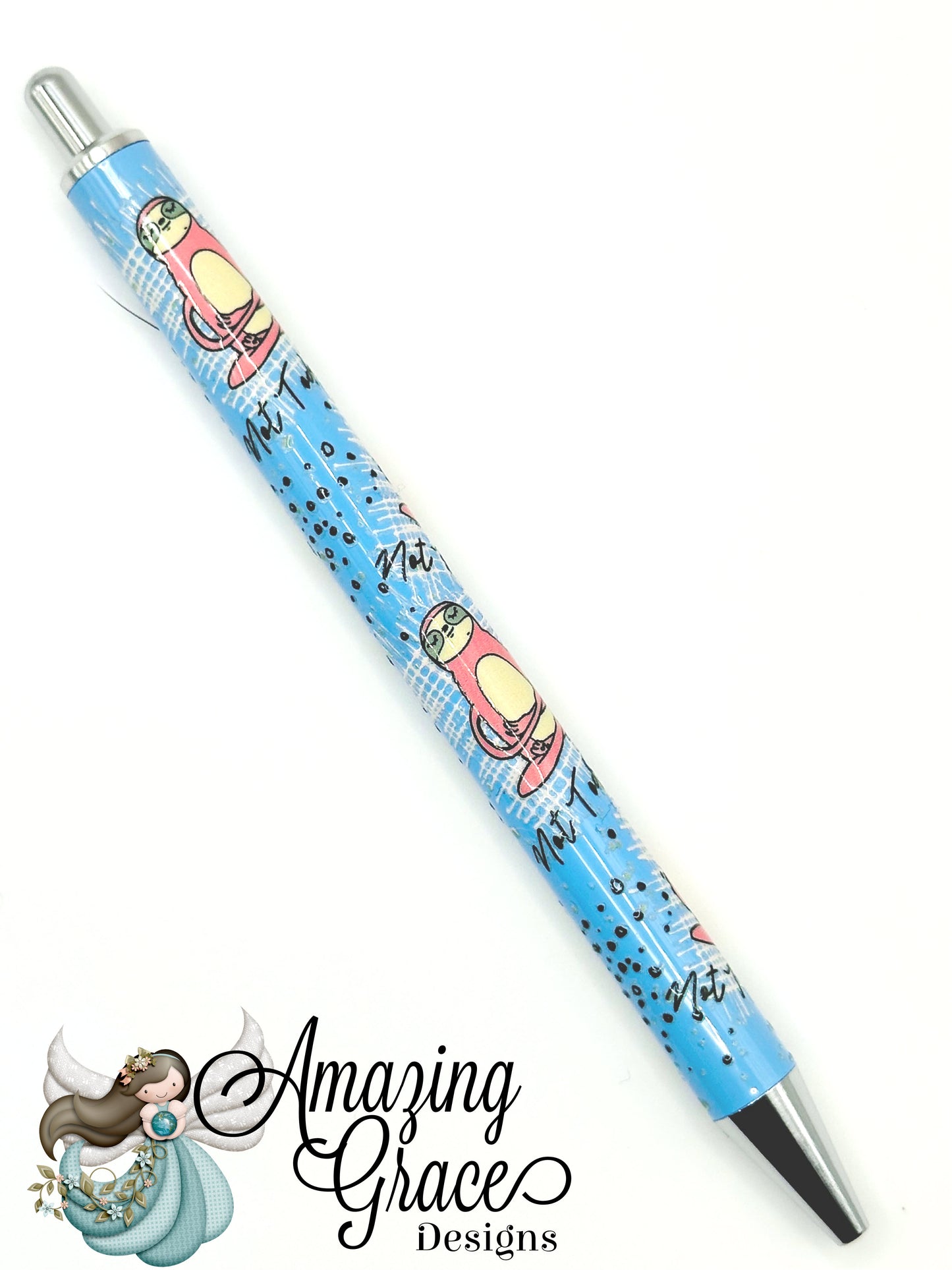 "Not Today Satan" Sloth UVDTF Pen