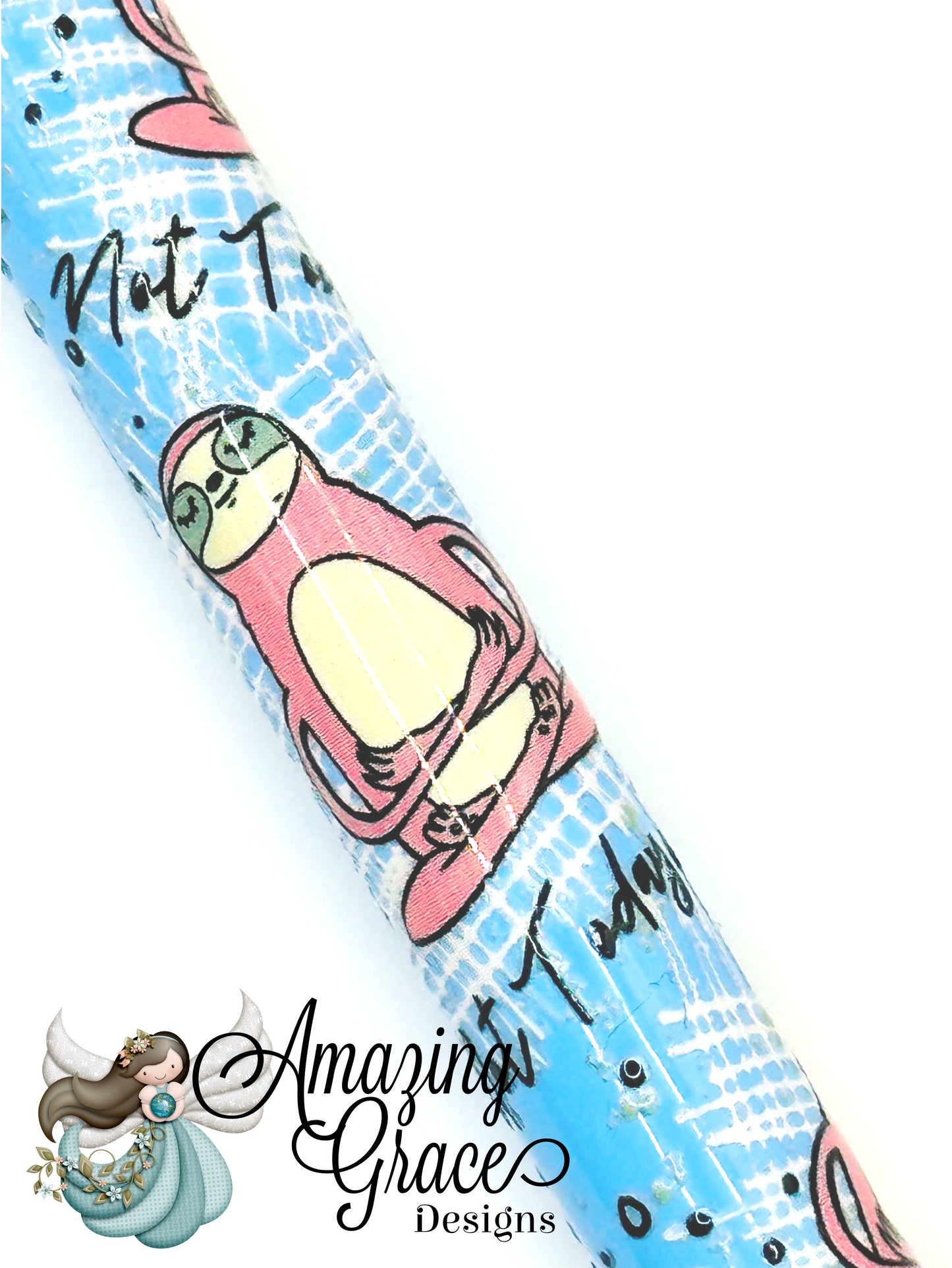 "Not Today Satan" Sloth UVDTF Pen