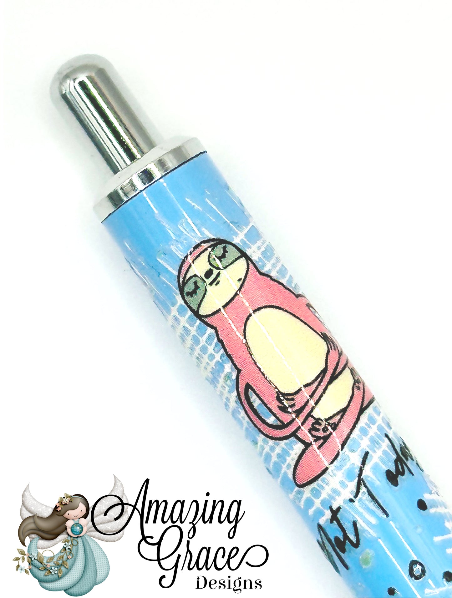 "Not Today Satan" Sloth UVDTF Pen