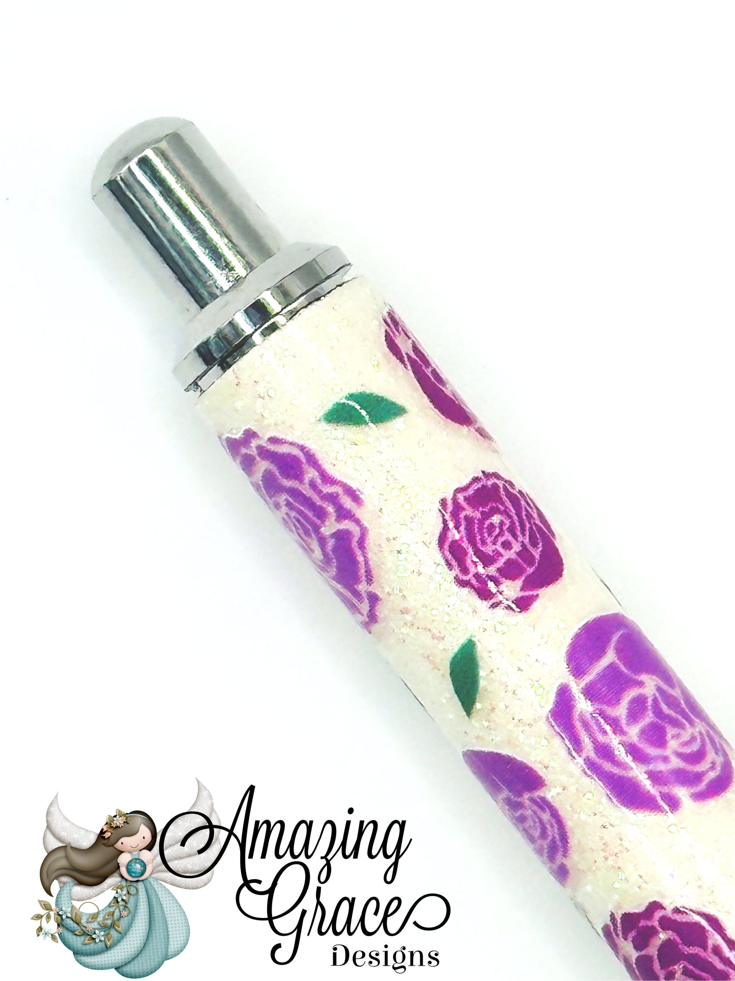 Purple Rose Glitter UVDTF Pen