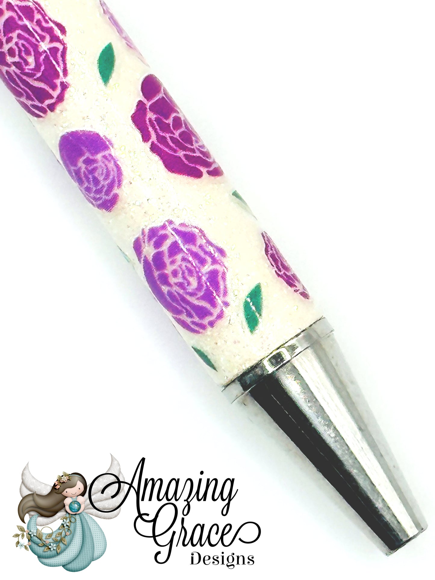 Purple Rose Glitter UVDTF Pen