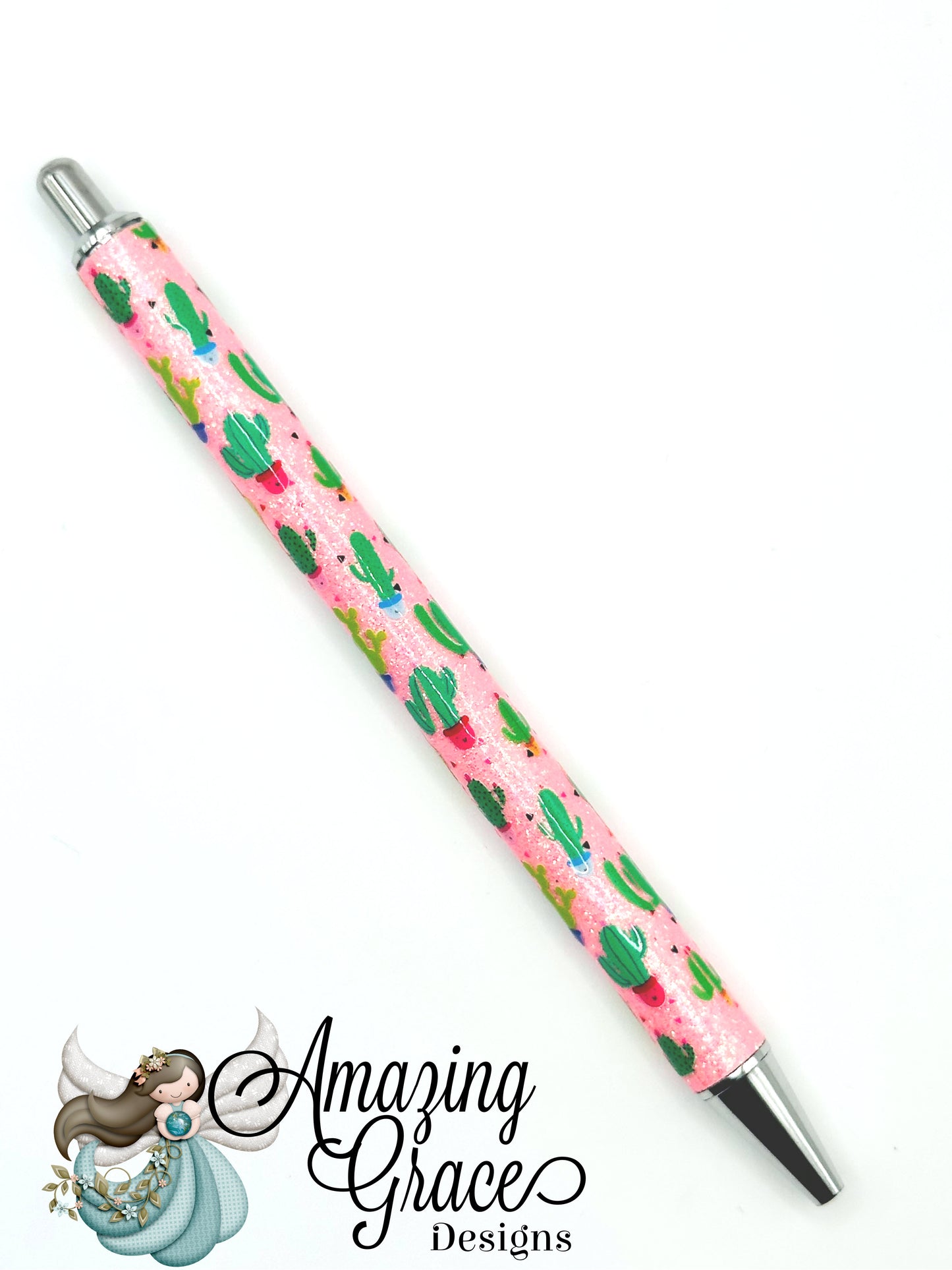 Potted Cactus Glitter UVDTF Pen