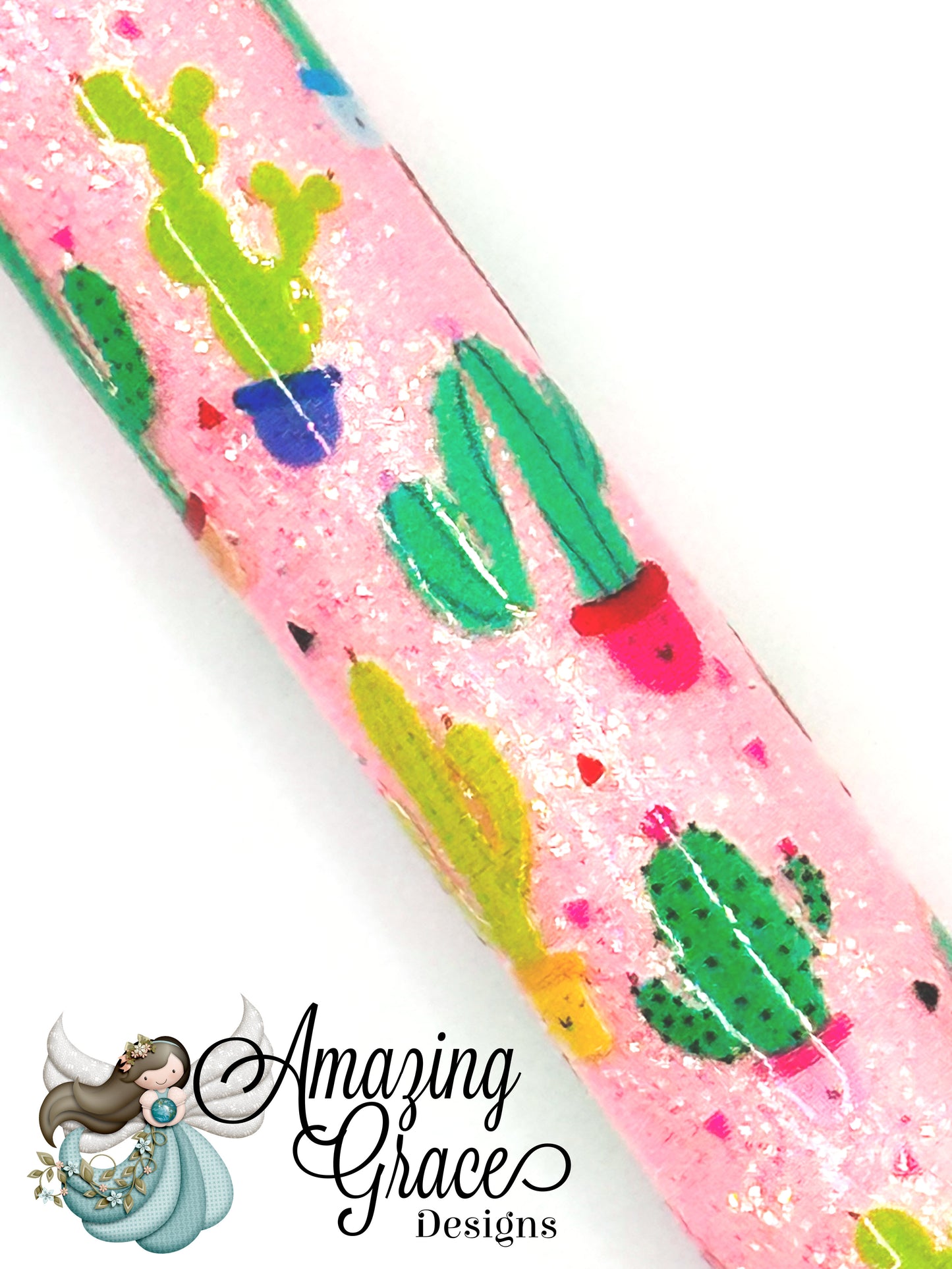 Potted Cactus Glitter UVDTF Pen