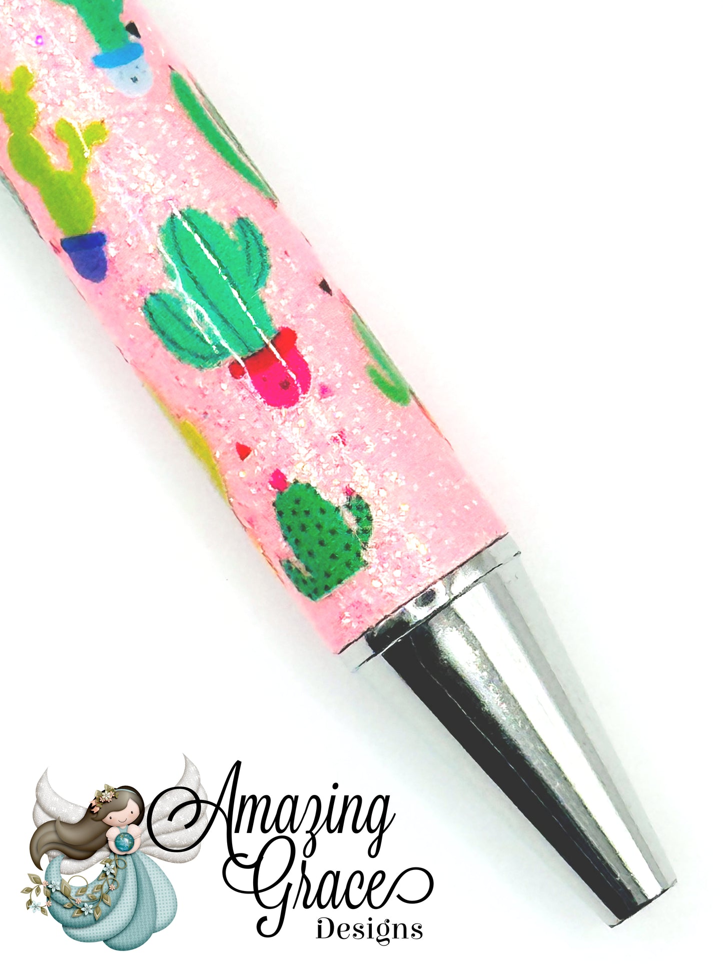 Potted Cactus Glitter UVDTF Pen